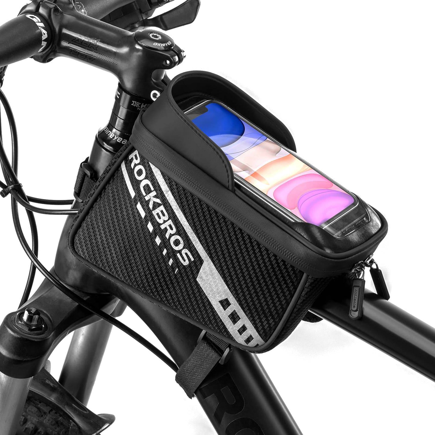 Bolsa para tubo superior con pantalla táctil de TPU, diseño de bolsillo lateral, 1 L, ROCKBROS