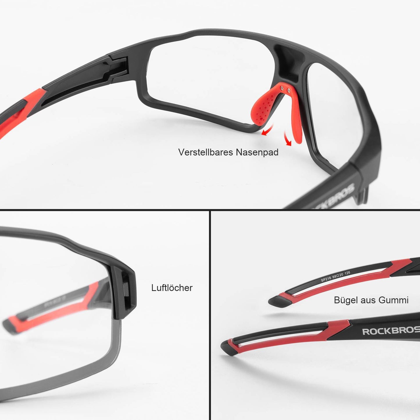 Gafas de sol fotocromáticas para actividades al aire libre, unisex, ROCKBROS