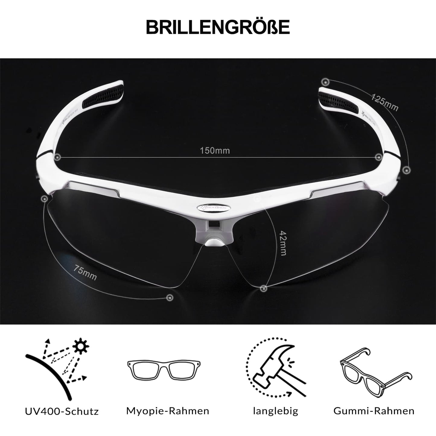 Gafas deportivas fotocromáticas con diadema elástica intercambiable ROCKBROS