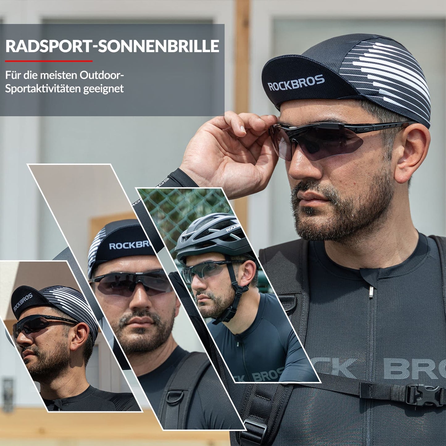 Gafas deportivas fotocromáticas con diadema elástica intercambiable ROCKBROS