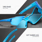 Gafas de sol polarizadas con protección UV400, azul claro, unisex, ROCKBROS