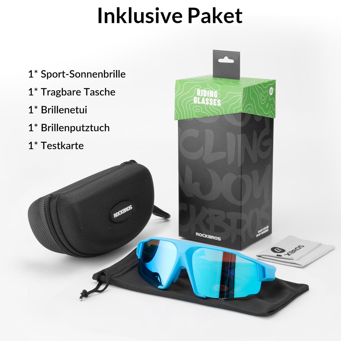 Gafas de sol polarizadas con protección UV400, azul claro, unisex, ROCKBROS