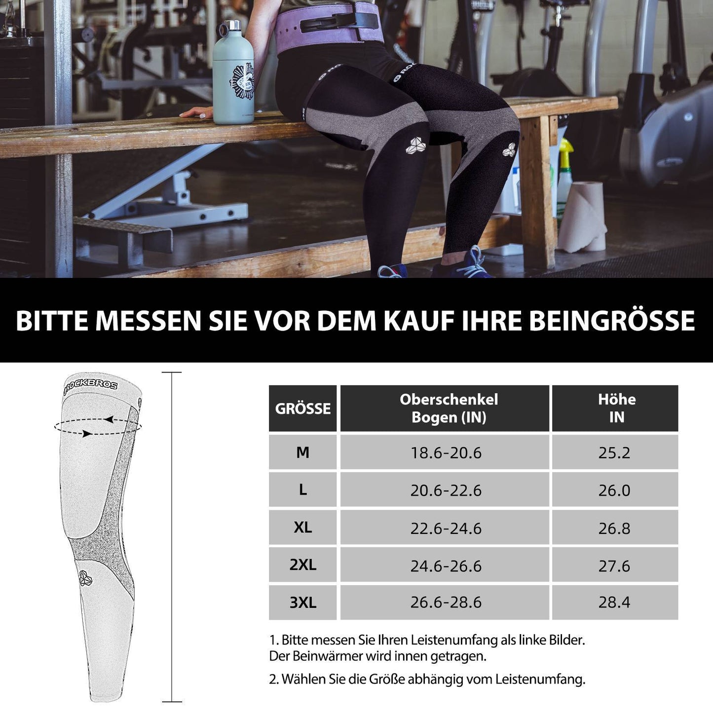 Calentadores de piernas de ciclismo, calentadores de piernas de invierno para mujeres y hombres, ROCKBROS
