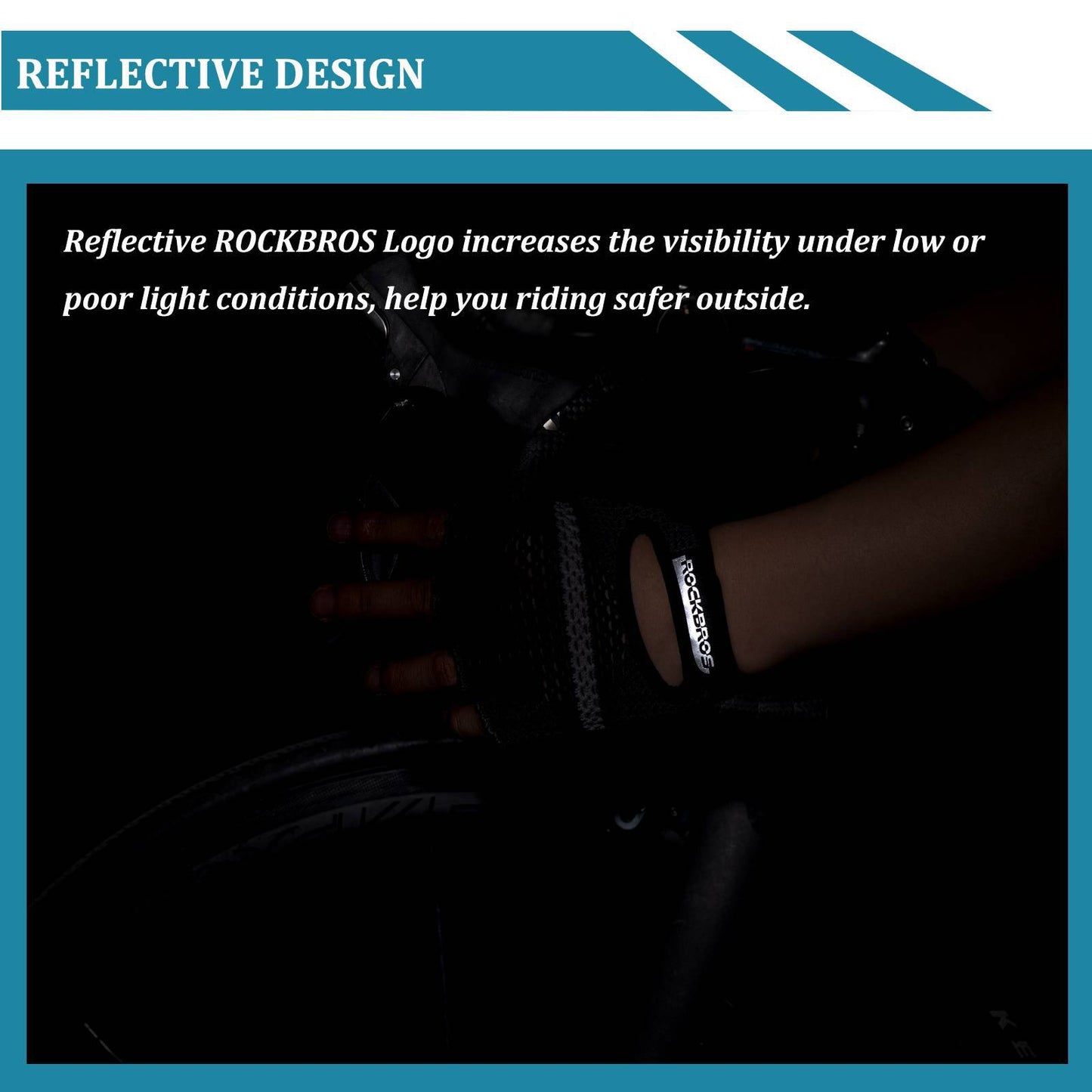 Guantes de ciclismo de medio dedo, guantes de entrenamiento universales, ROCKBROS