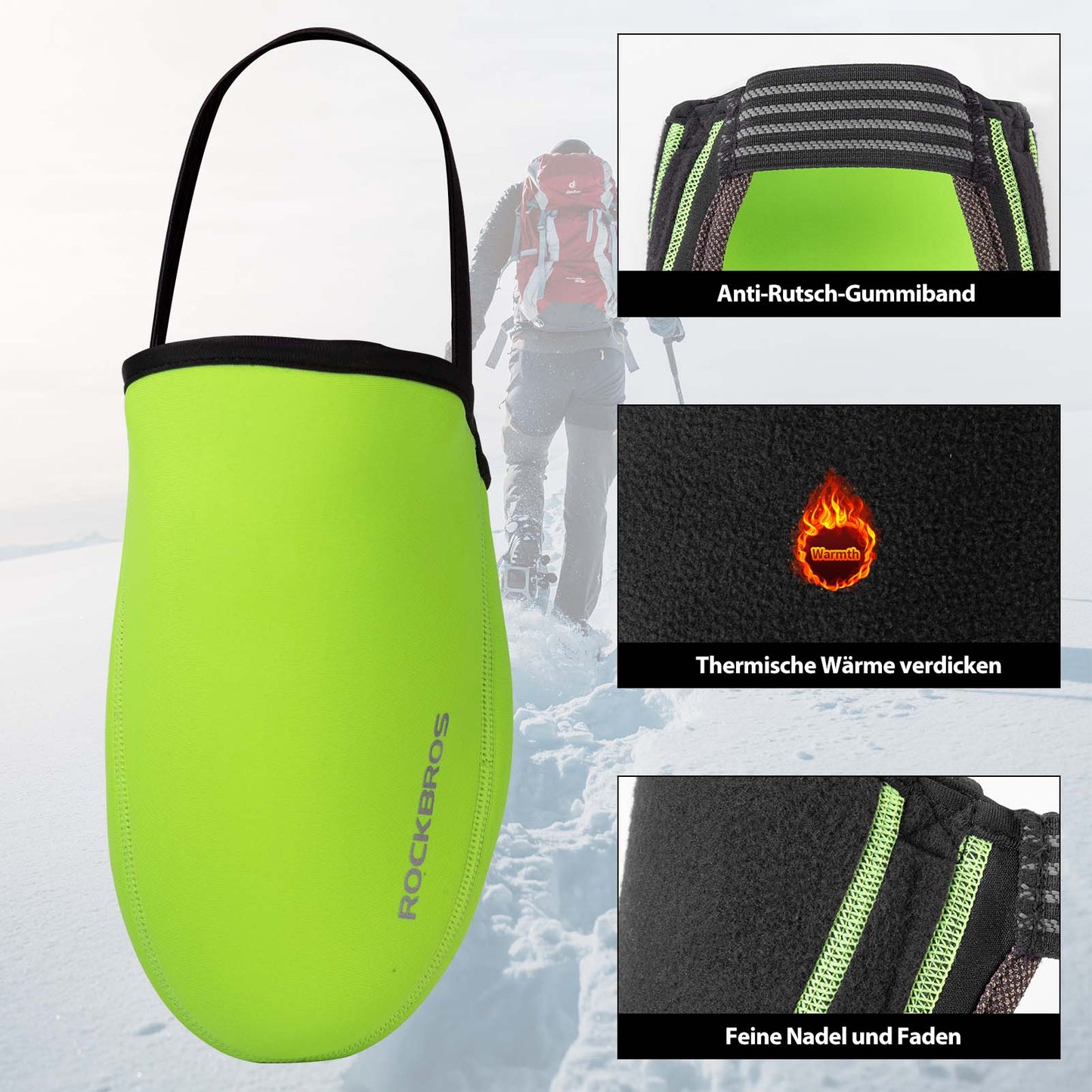Cubrezapatillas de ciclismo, cubrezapatillas de bicicleta de Kevlar repelente al agua ROCKBROS