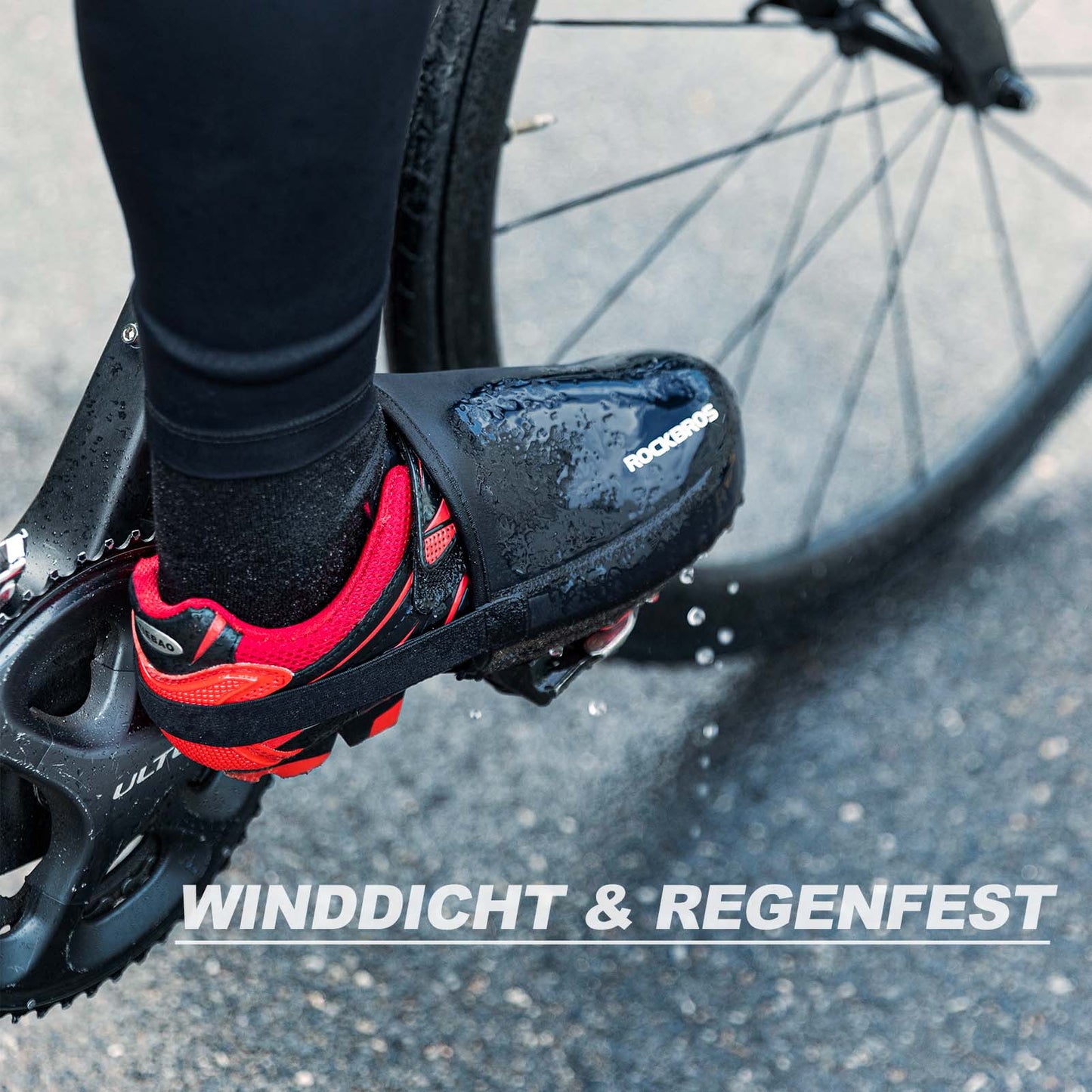 Cubrezapatillas de ciclismo, cubrezapatillas de bicicleta de Kevlar repelente al agua ROCKBROS