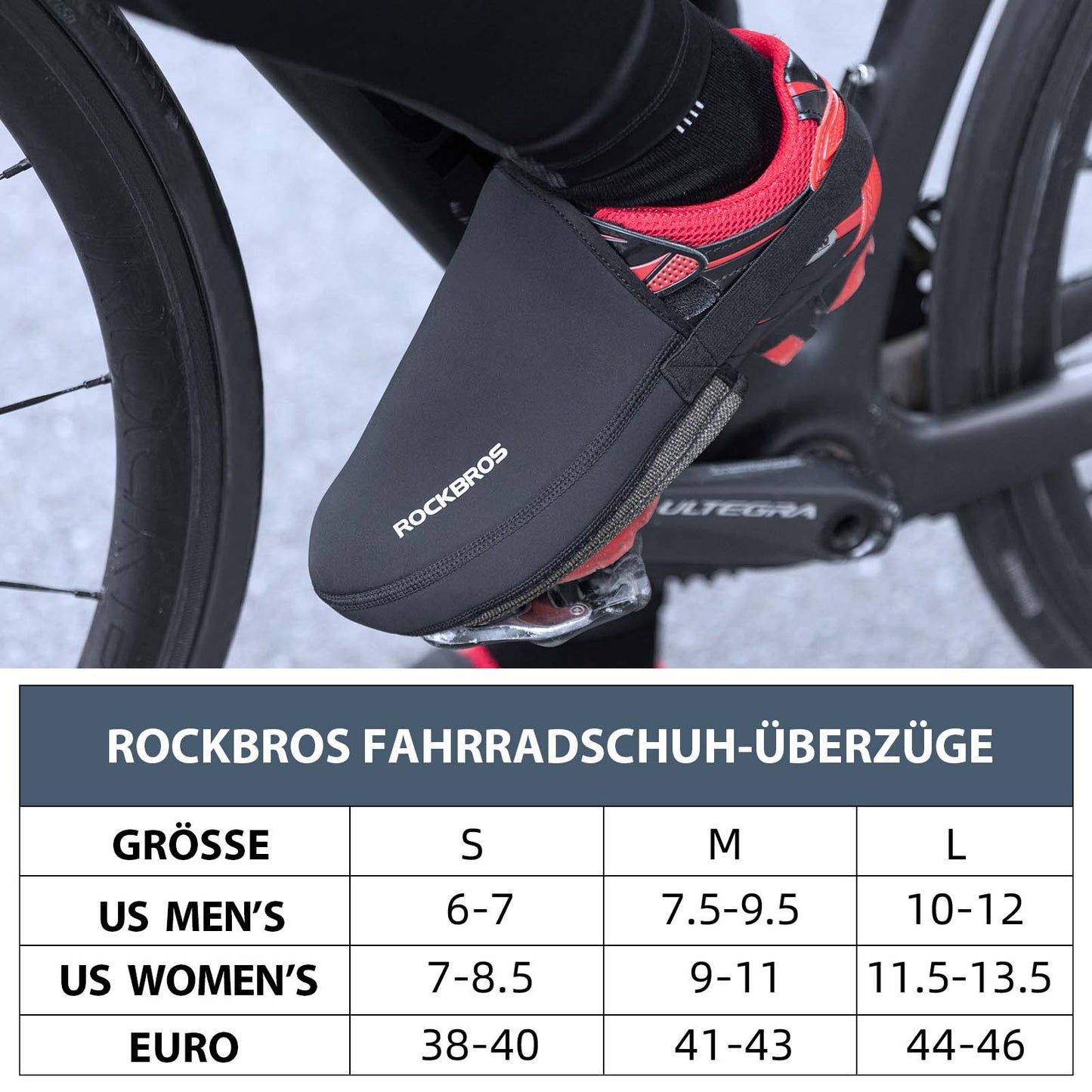 Cubrezapatillas de ciclismo, cubrezapatillas de bicicleta de Kevlar repelente al agua ROCKBROS