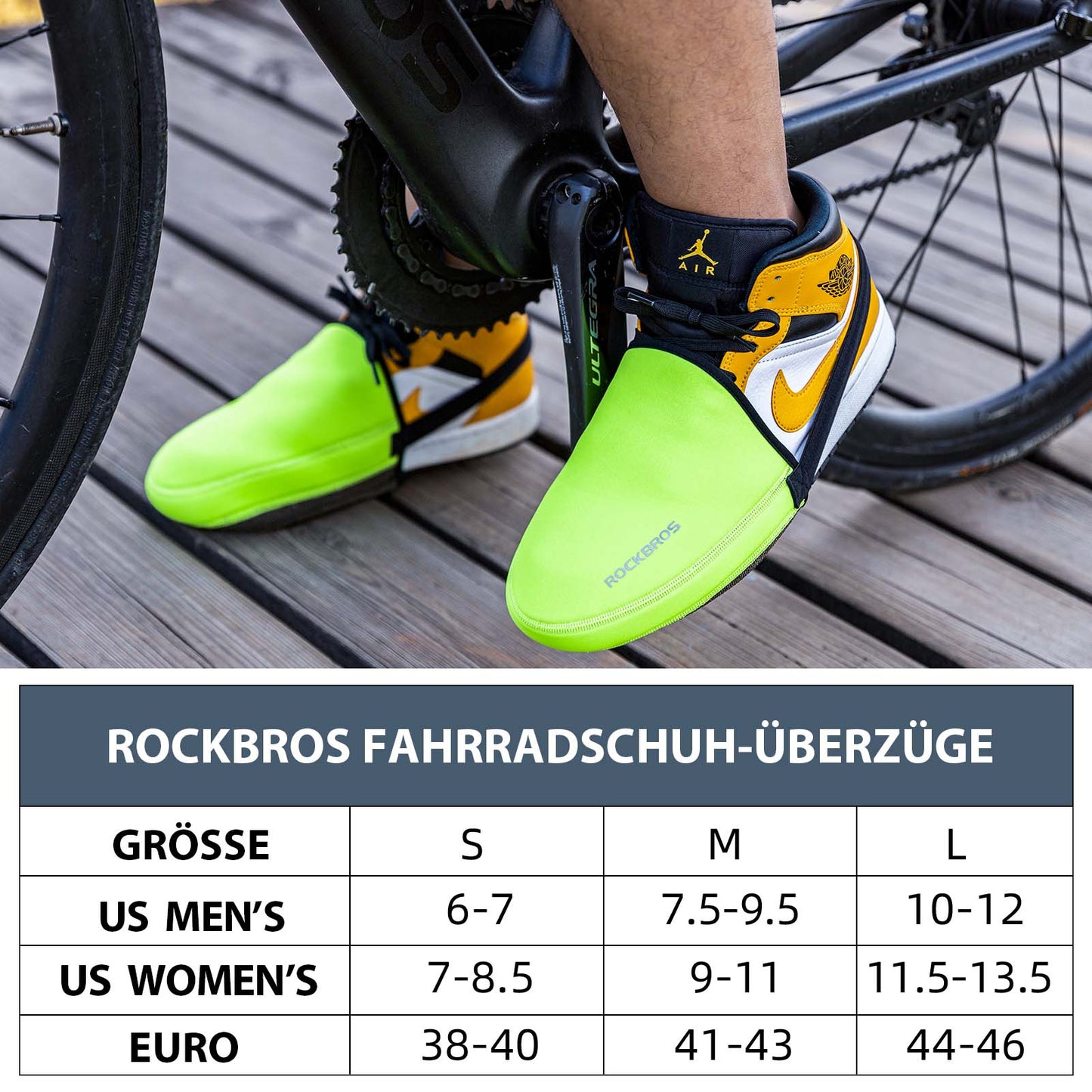 Cubrezapatillas de ciclismo, cubrezapatillas de bicicleta de Kevlar repelente al agua ROCKBROS