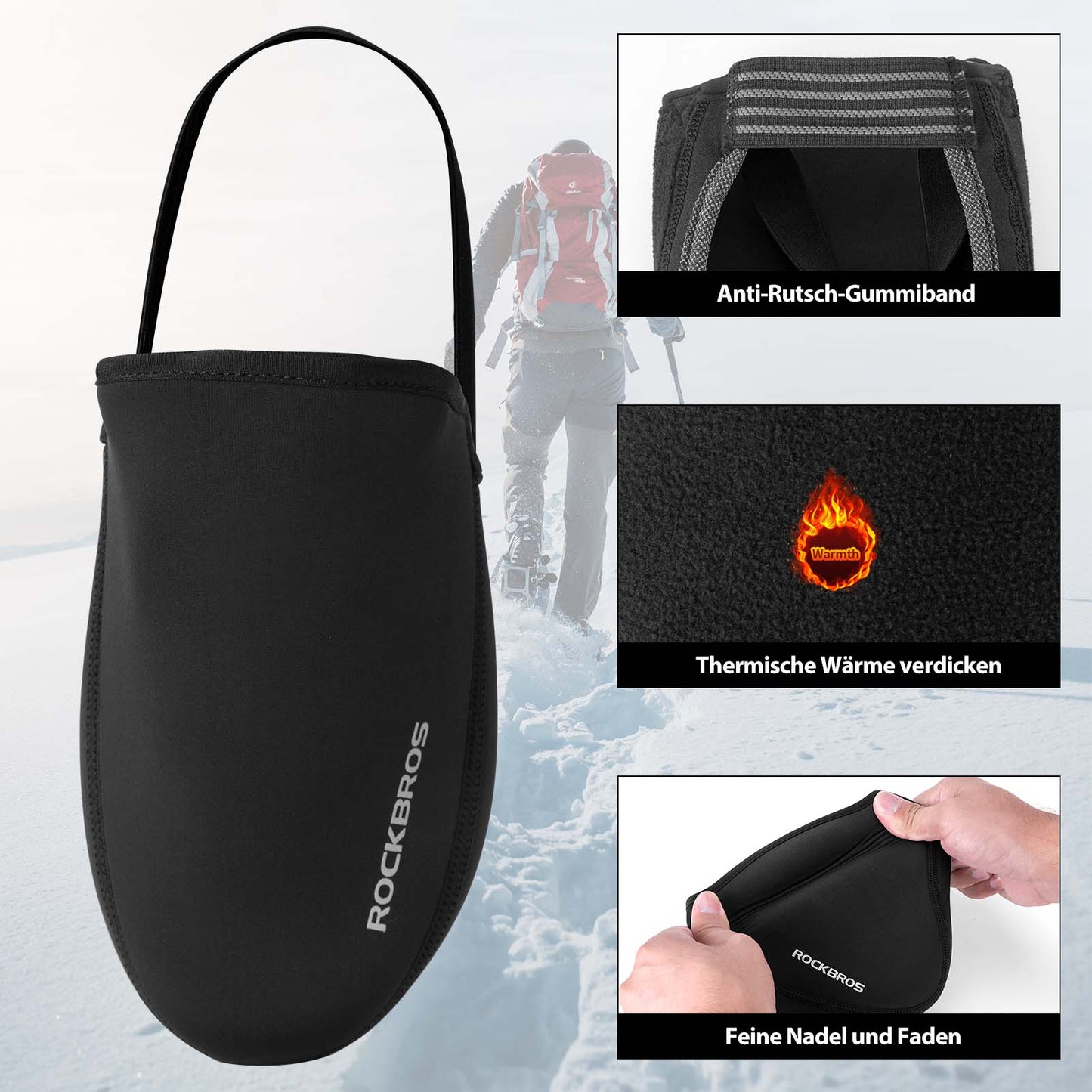 Cubrezapatillas de ciclismo, cubrezapatillas de bicicleta de Kevlar repelente al agua ROCKBROS