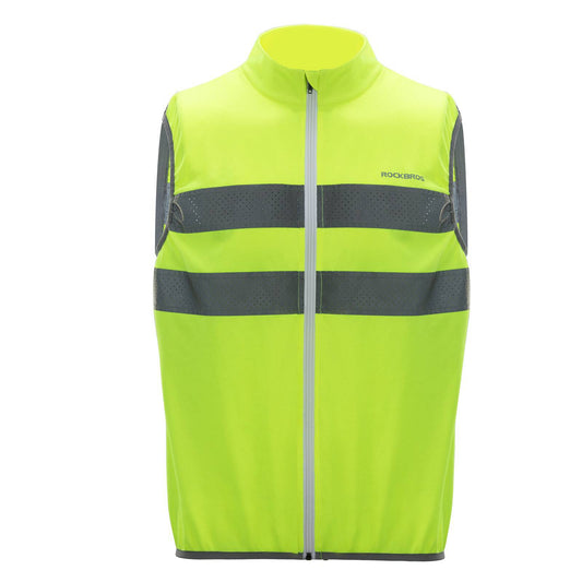 Chaleco reflectante para montar a caballo, chaleco de seguridad, verde fluorescente, ROCKBROS