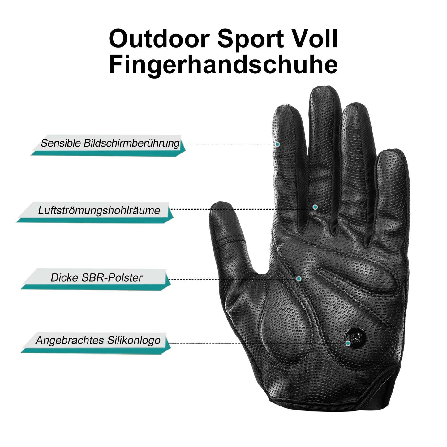 Guantes de equitación Full Finger SBR Guantes deportivos para hombre M-XXL ROCKBROS