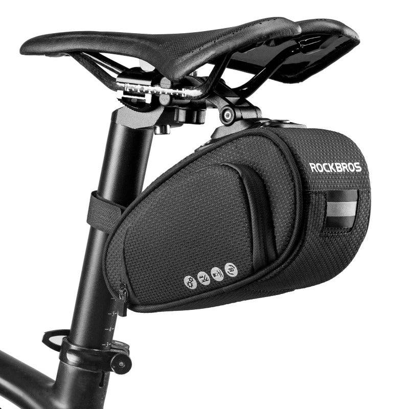 Bolsa de sillín con cierre rápido, 1L, para MTB, bicicleta de carretera, bicicleta plegable, ROCKBROS