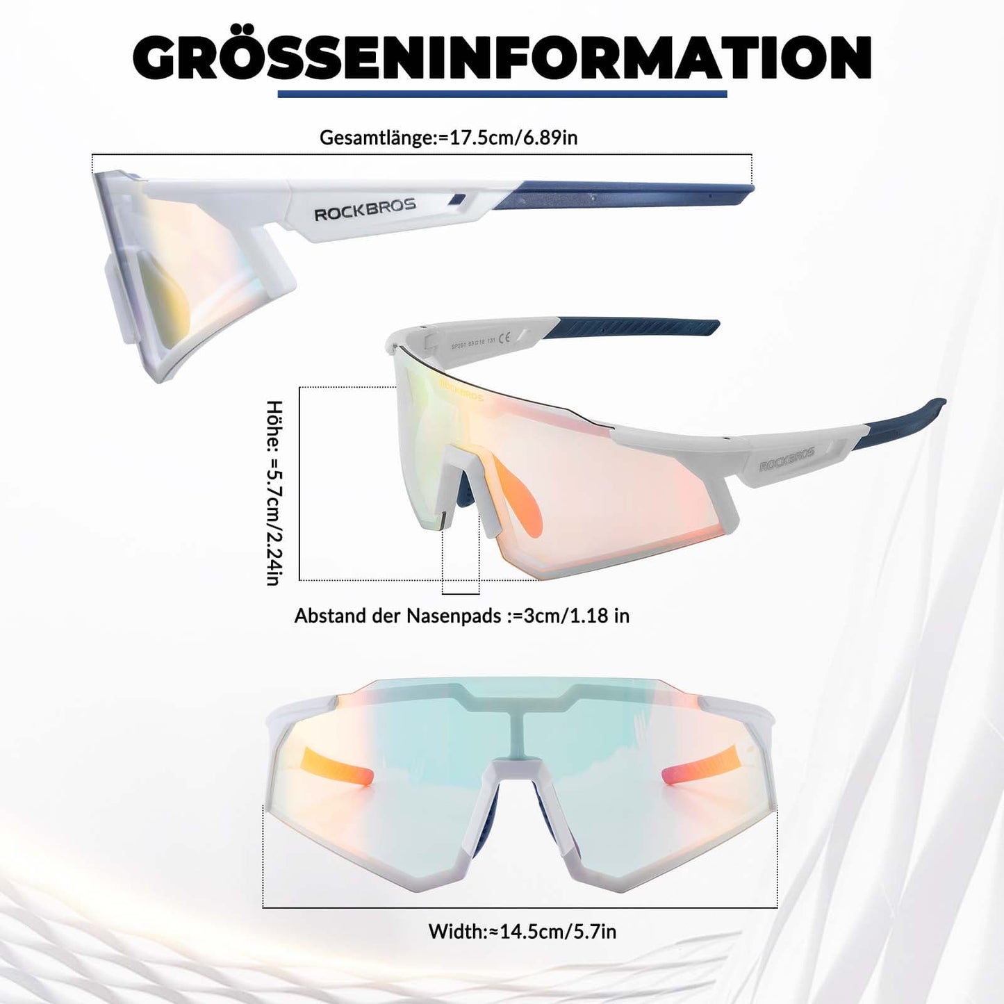 Gafas de sol, gafas de ciclismo, autofotográficas, para exteriores, protección UV400, ROCKBROS