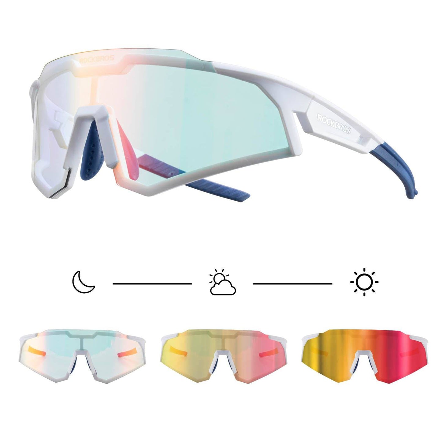 Gafas de sol, gafas de ciclismo, autofotográficas, para exteriores, protección UV400, ROCKBROS