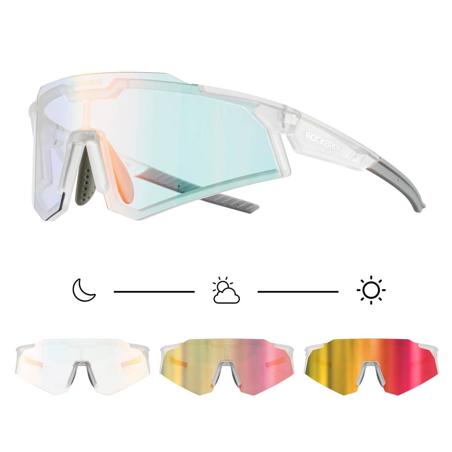 Gafas de sol, gafas de ciclismo, autofotográficas, para exteriores, protección UV400, ROCKBROS