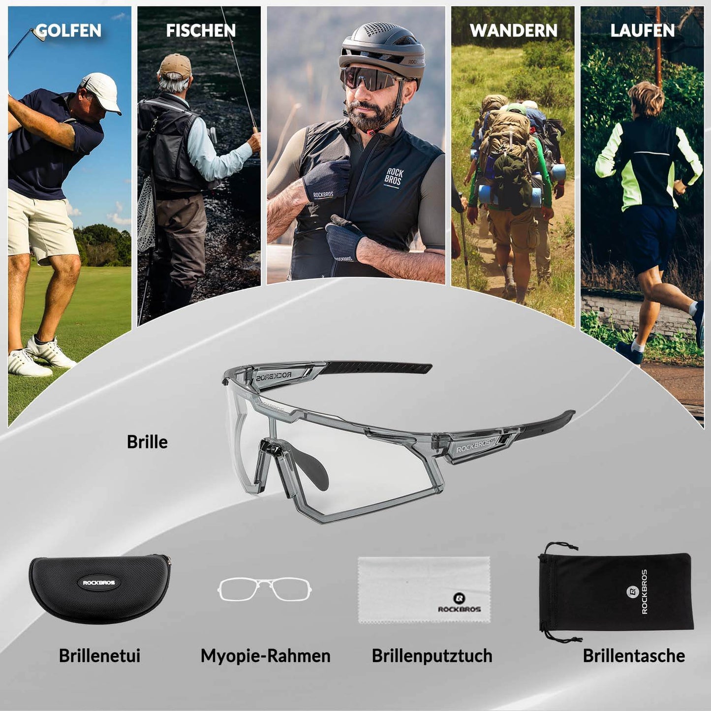 Gafas de sol, gafas de ciclismo, autofotográficas, para exteriores, protección UV400, ROCKBROS