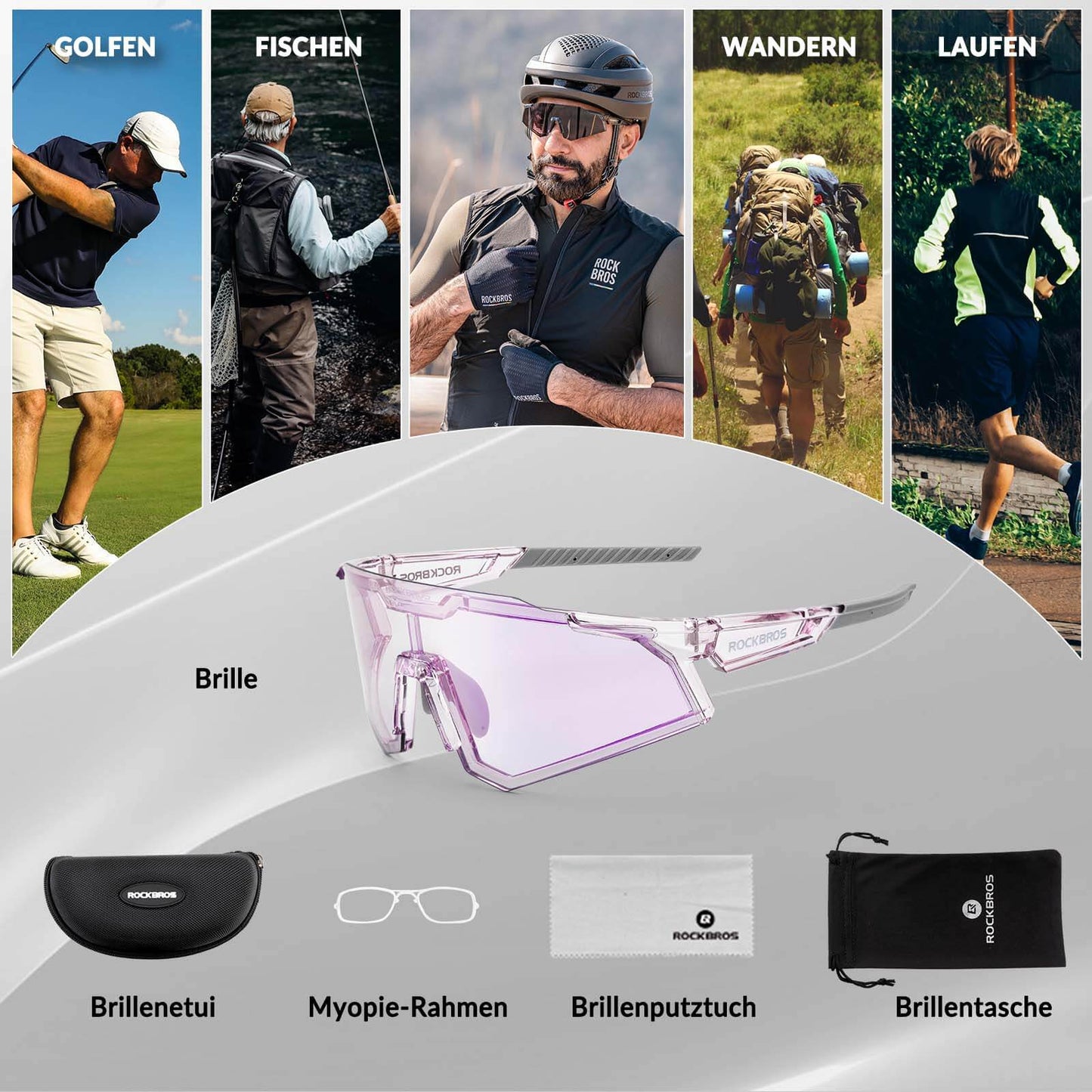 Gafas de sol, gafas de ciclismo, autofotográficas, para exteriores, protección UV400, ROCKBROS