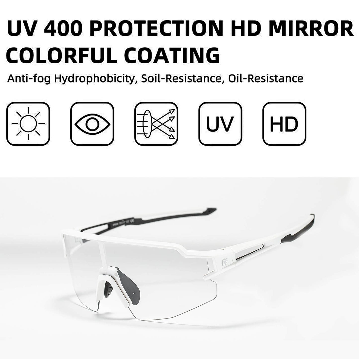 Gafas de sol para hombre y mujer, gafas de ciclismo con protección UV, ROCKBROS