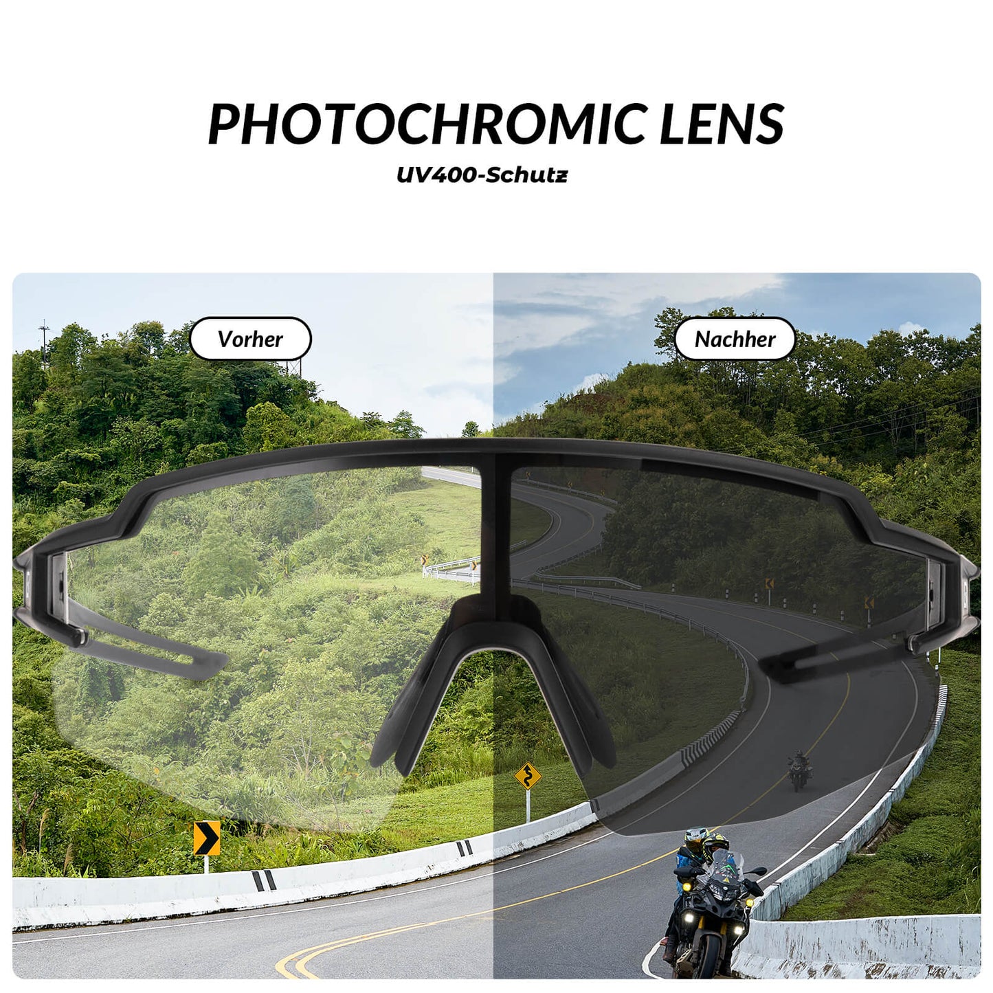 Gafas de sol para hombre y mujer, gafas de ciclismo con protección UV, ROCKBROS