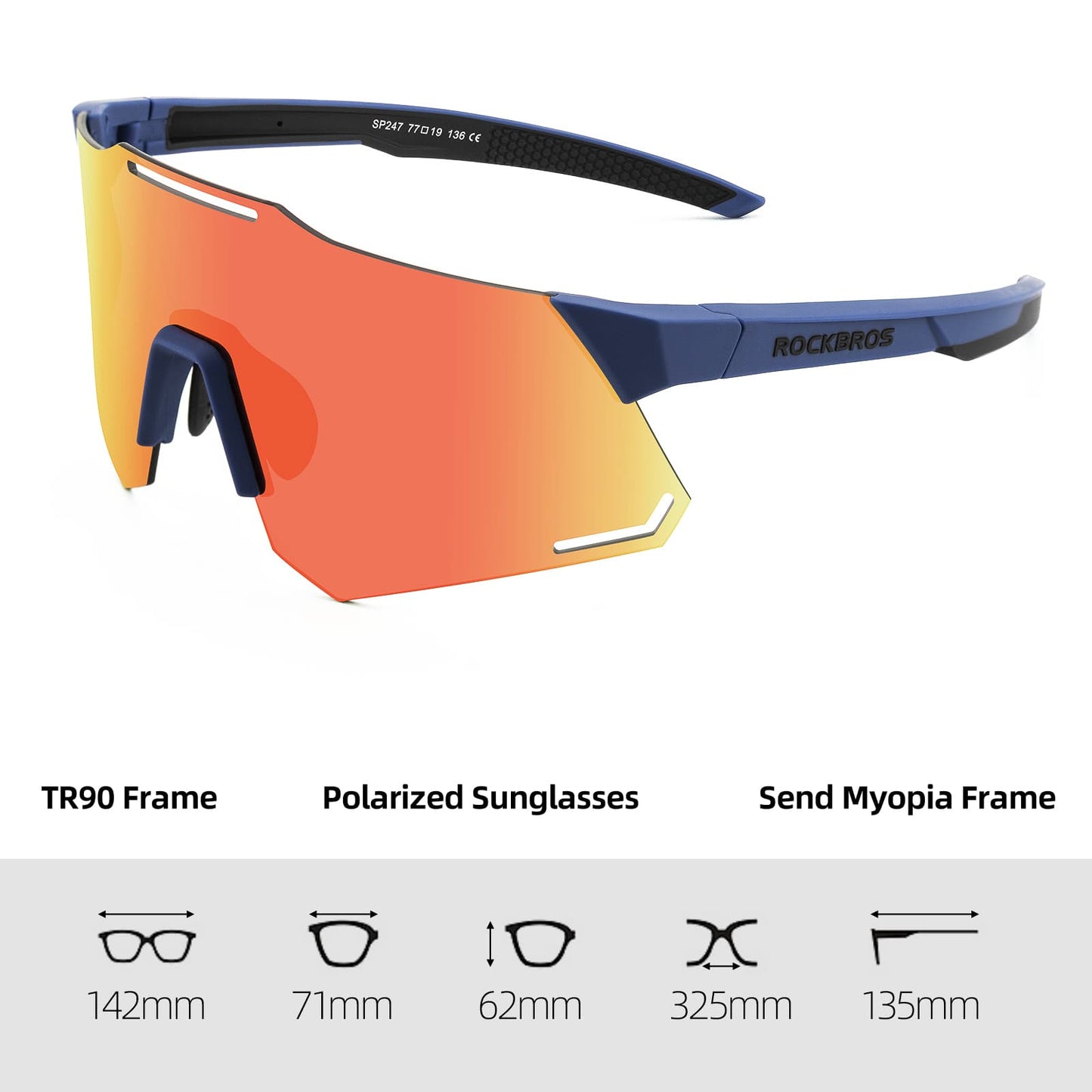 Gafas de sol con protección UV400 para ciclismo, para mujer y hombre, ROCKBROS