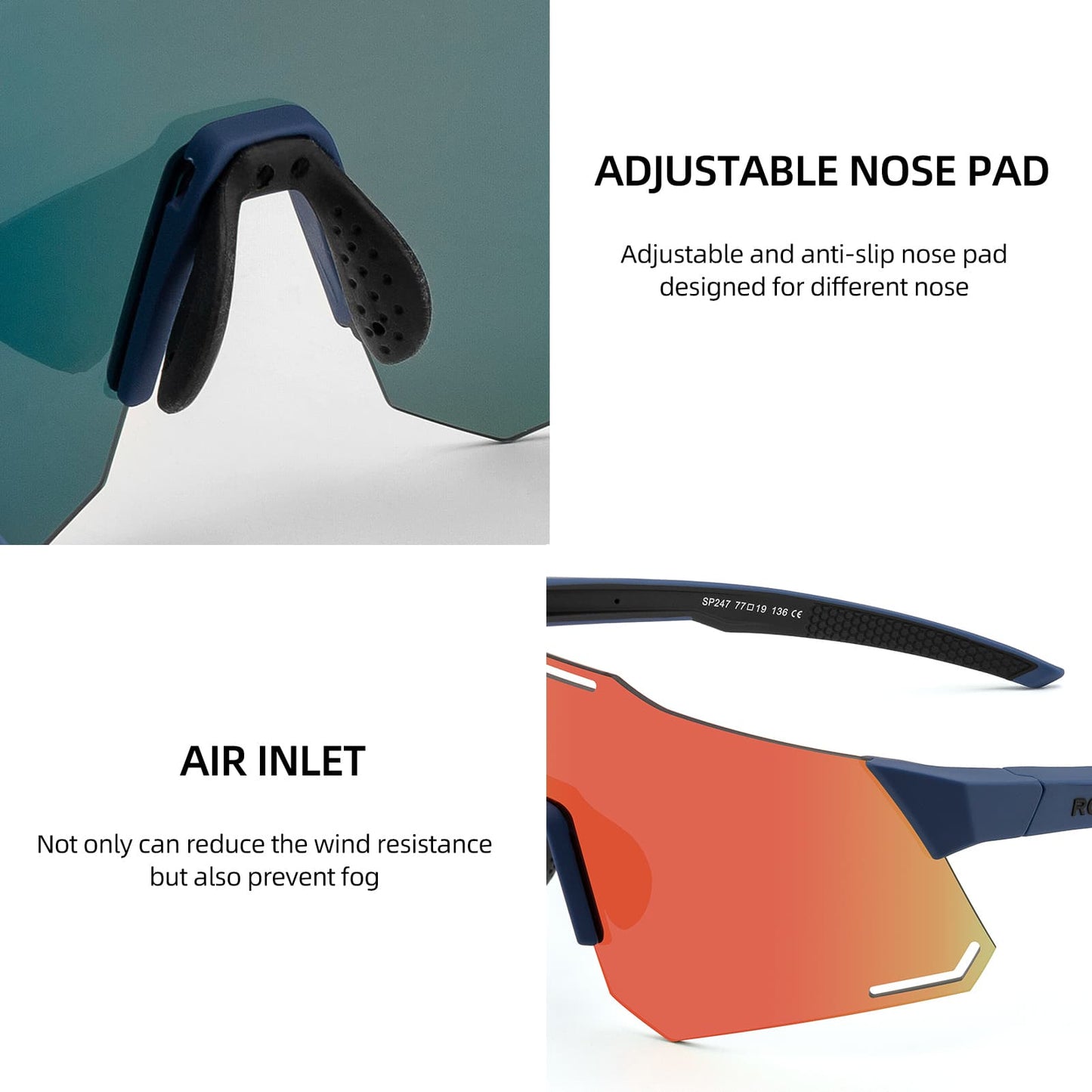 Gafas de sol con protección UV400 para ciclismo, para mujer y hombre, ROCKBROS