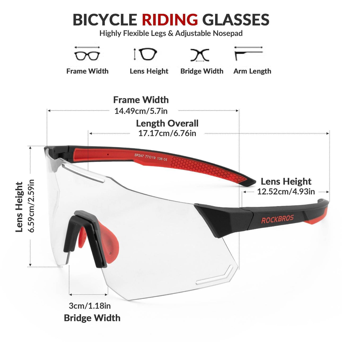 Gafas de sol con protección UV400 para ciclismo, para mujer y hombre, ROCKBROS
