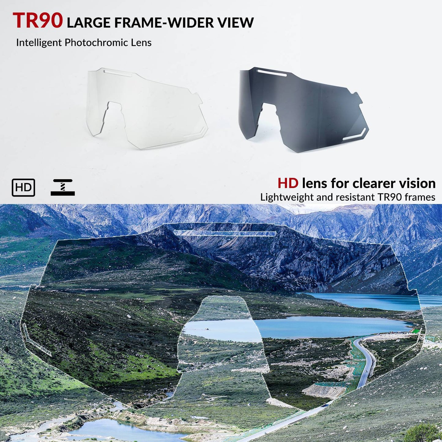 Gafas de sol con protección UV400 para ciclismo, para mujer y hombre, ROCKBROS