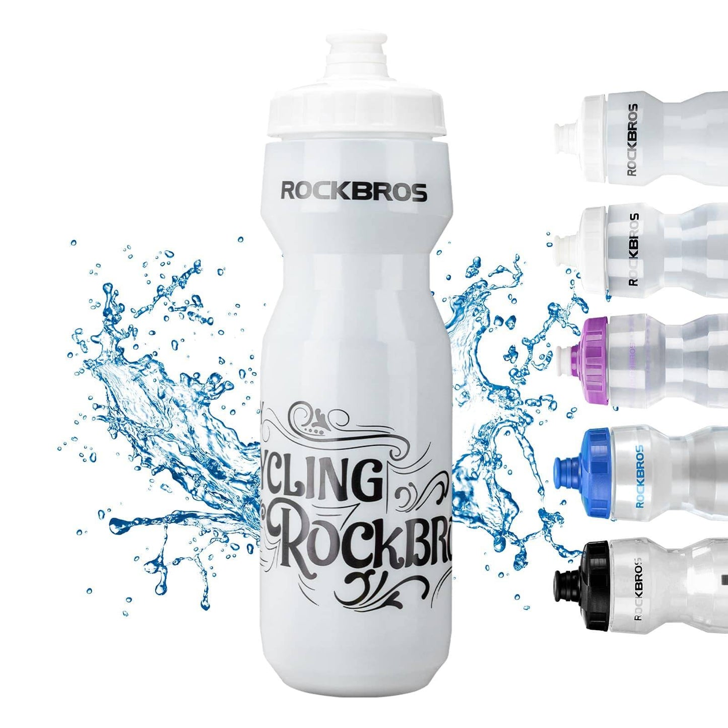 Botella de agua deportiva de 750 ml para bicicleta, sin BPA, ROCKBROS