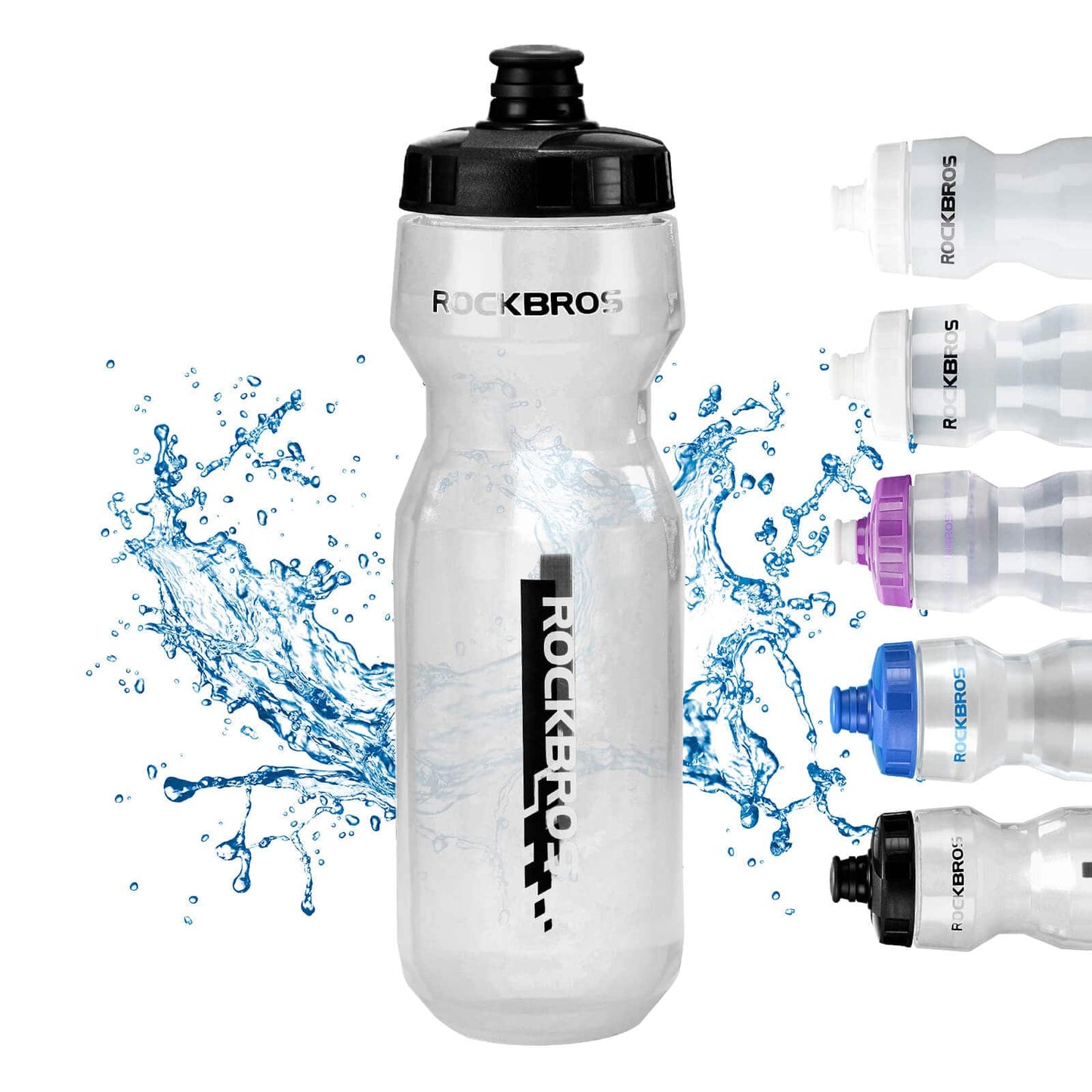 Botella de agua deportiva de 750 ml para bicicleta, sin BPA, ROCKBROS