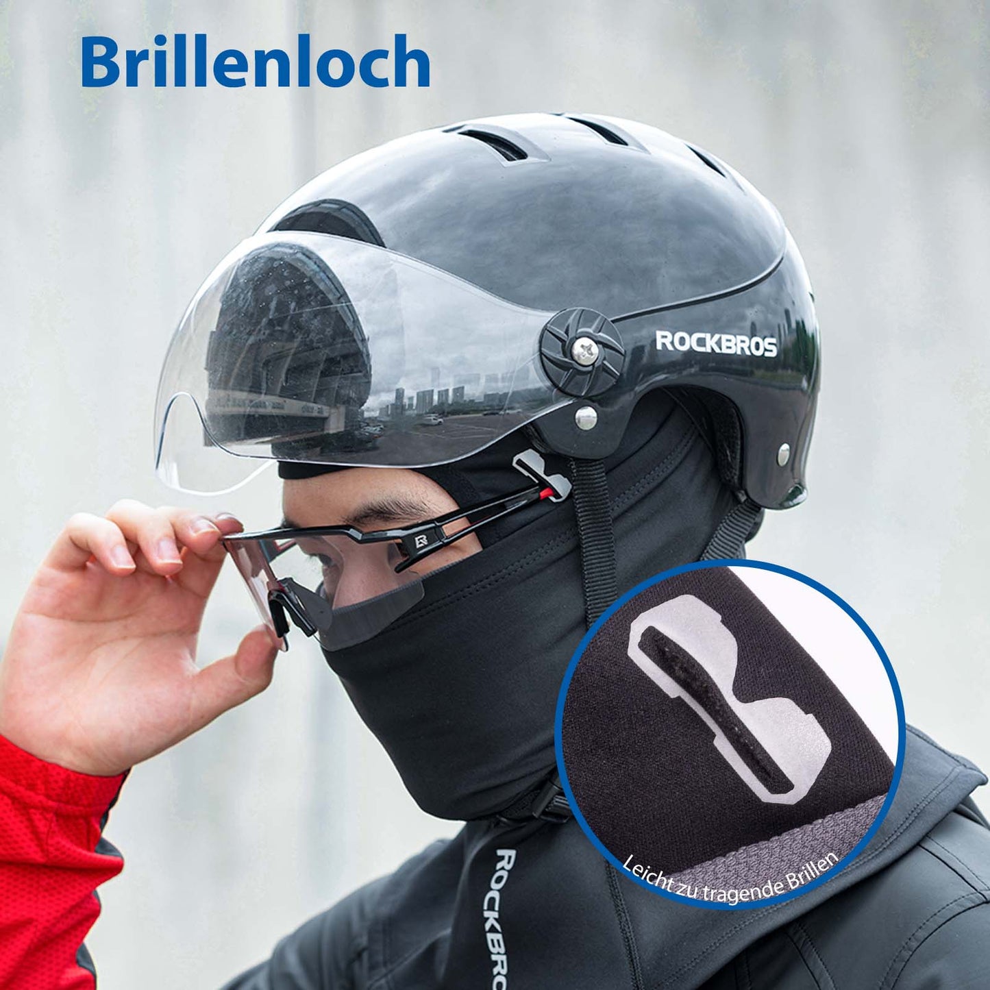 Pasamontañas, gorro cortavientos para debajo del casco, de forro polar cálido, negro, ROCKBROS