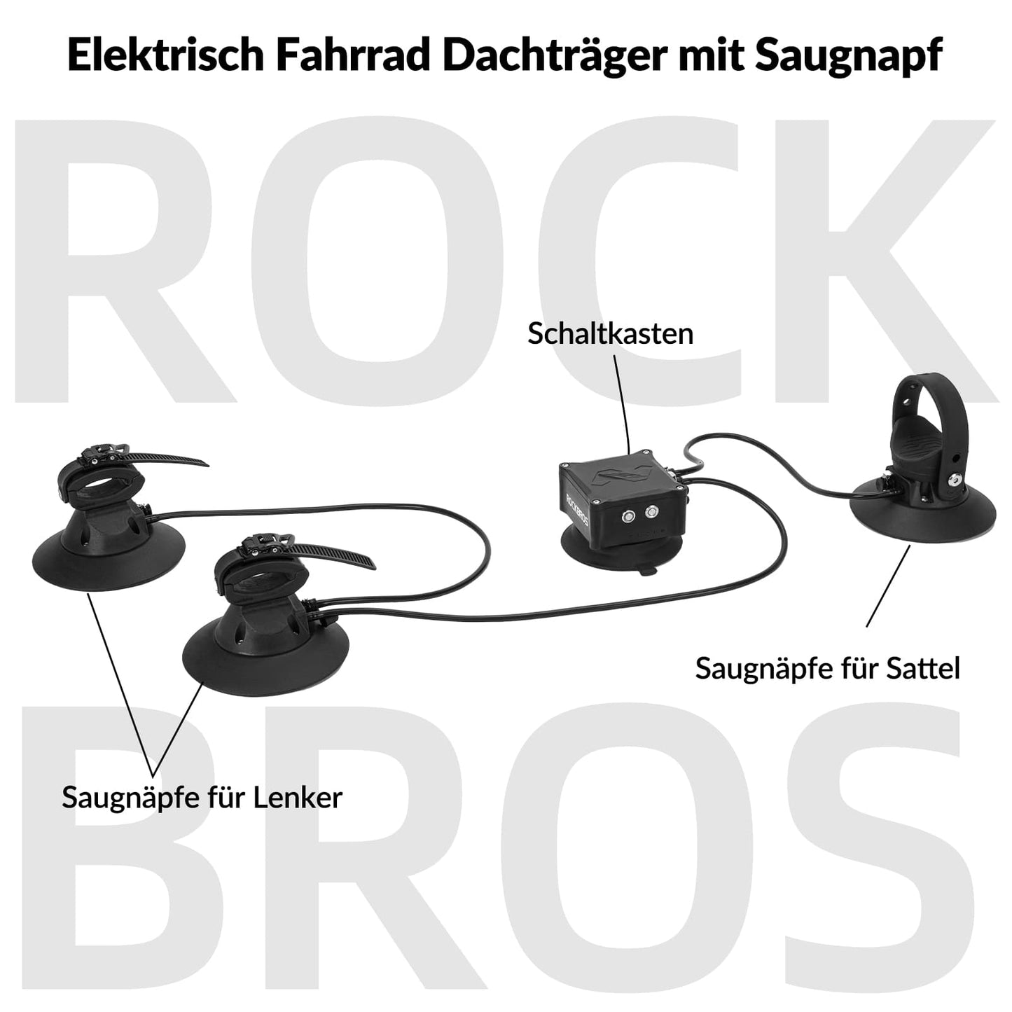 Portabicicletas eléctrico portátil, portabicicletas de techo con ventosa, ROCKBROS