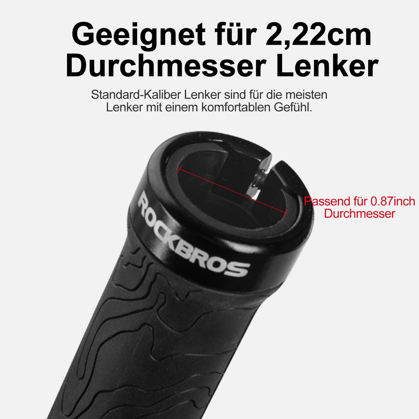 Puños de bicicleta de goma ultraligeros con diseño de bloqueo de aluminio de ROCKBROS