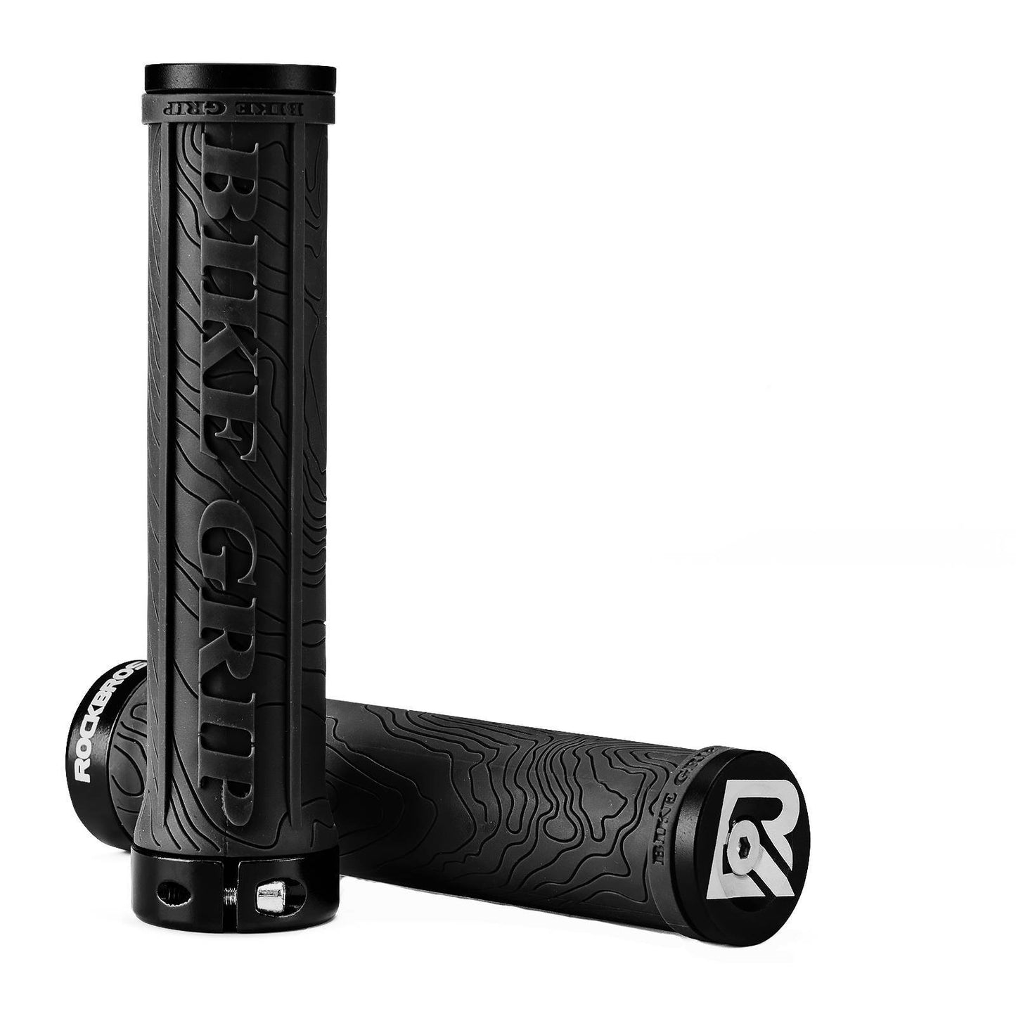 Puños de bicicleta de goma ultraligeros con diseño de bloqueo de aluminio de ROCKBROS