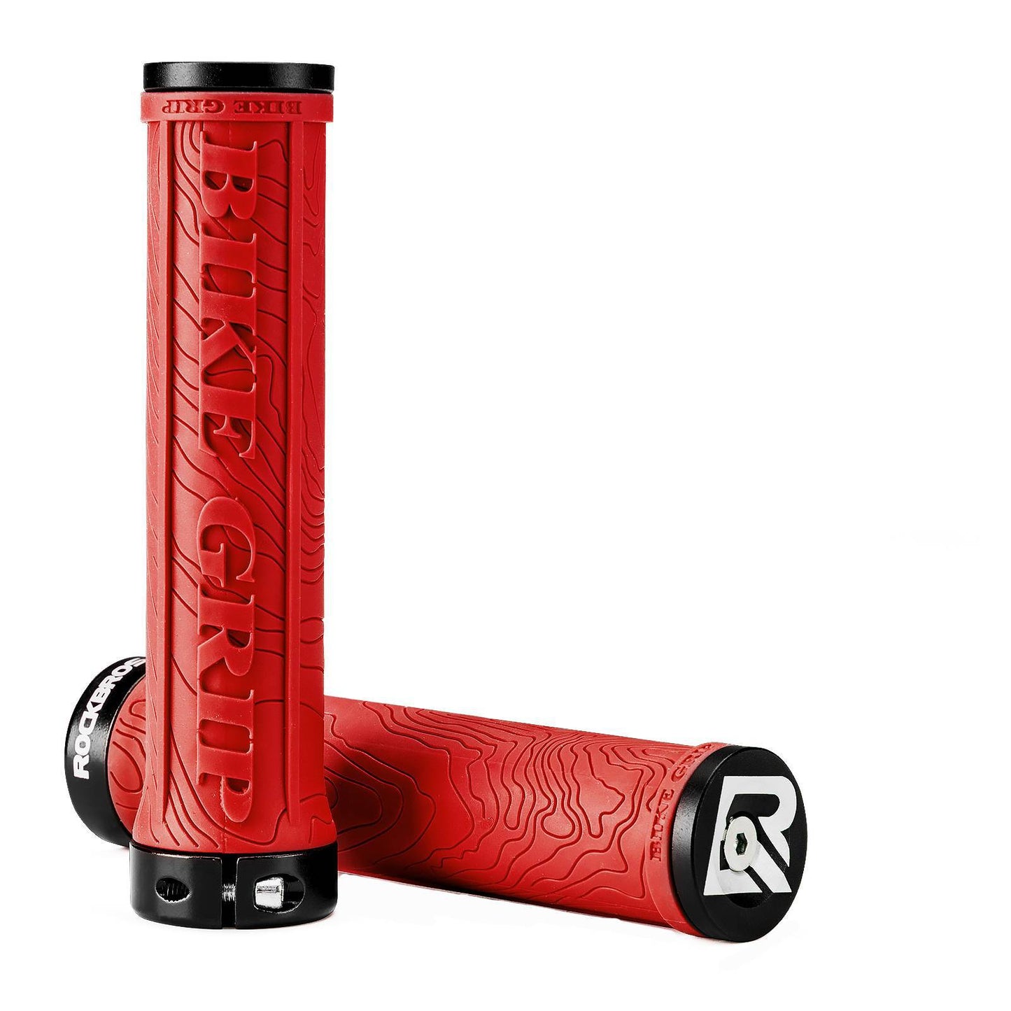 Puños de bicicleta de goma ultraligeros con diseño de bloqueo de aluminio de ROCKBROS