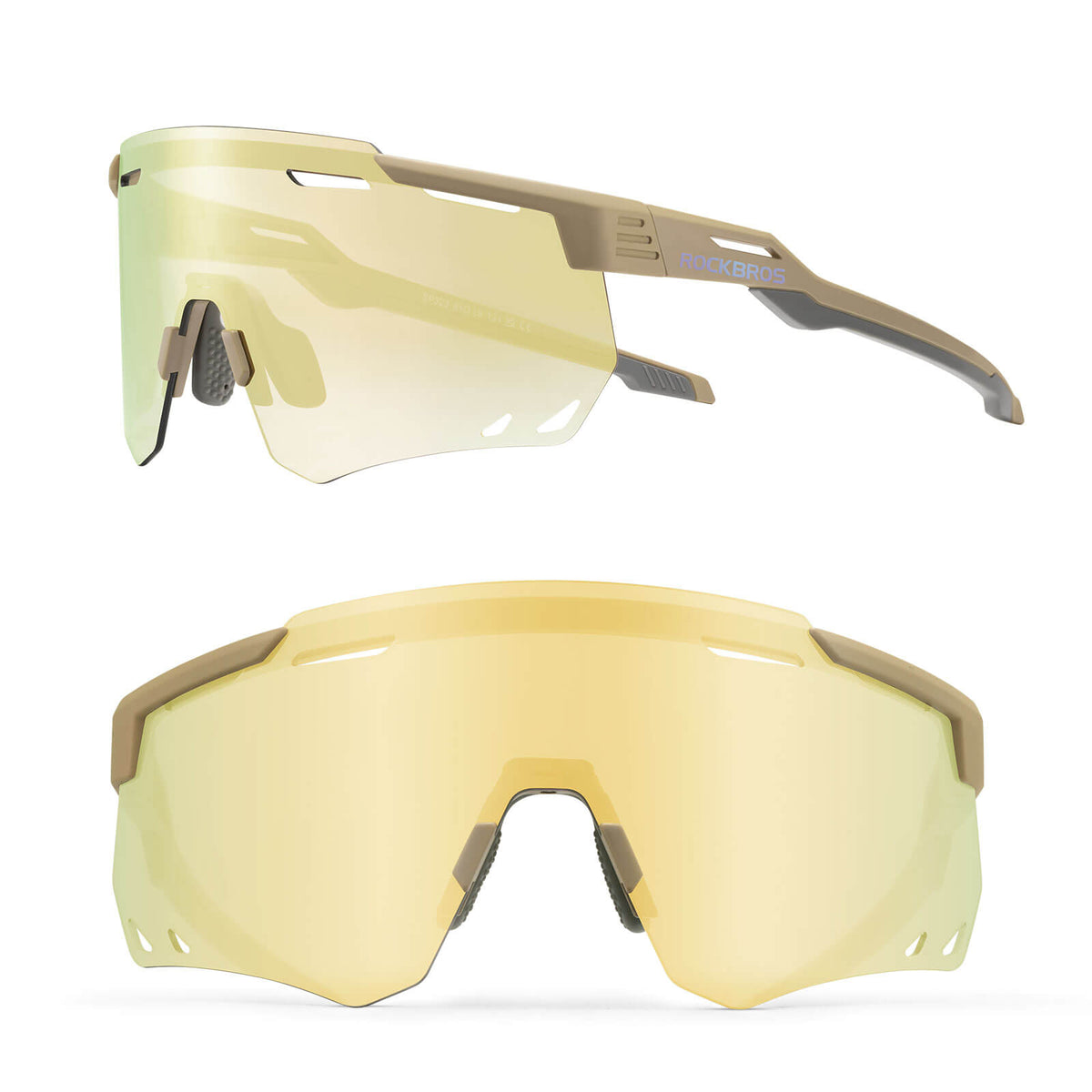 ROCKBROS Gafas de bicicleta ultraligeras y fotocromáticas (UV400)