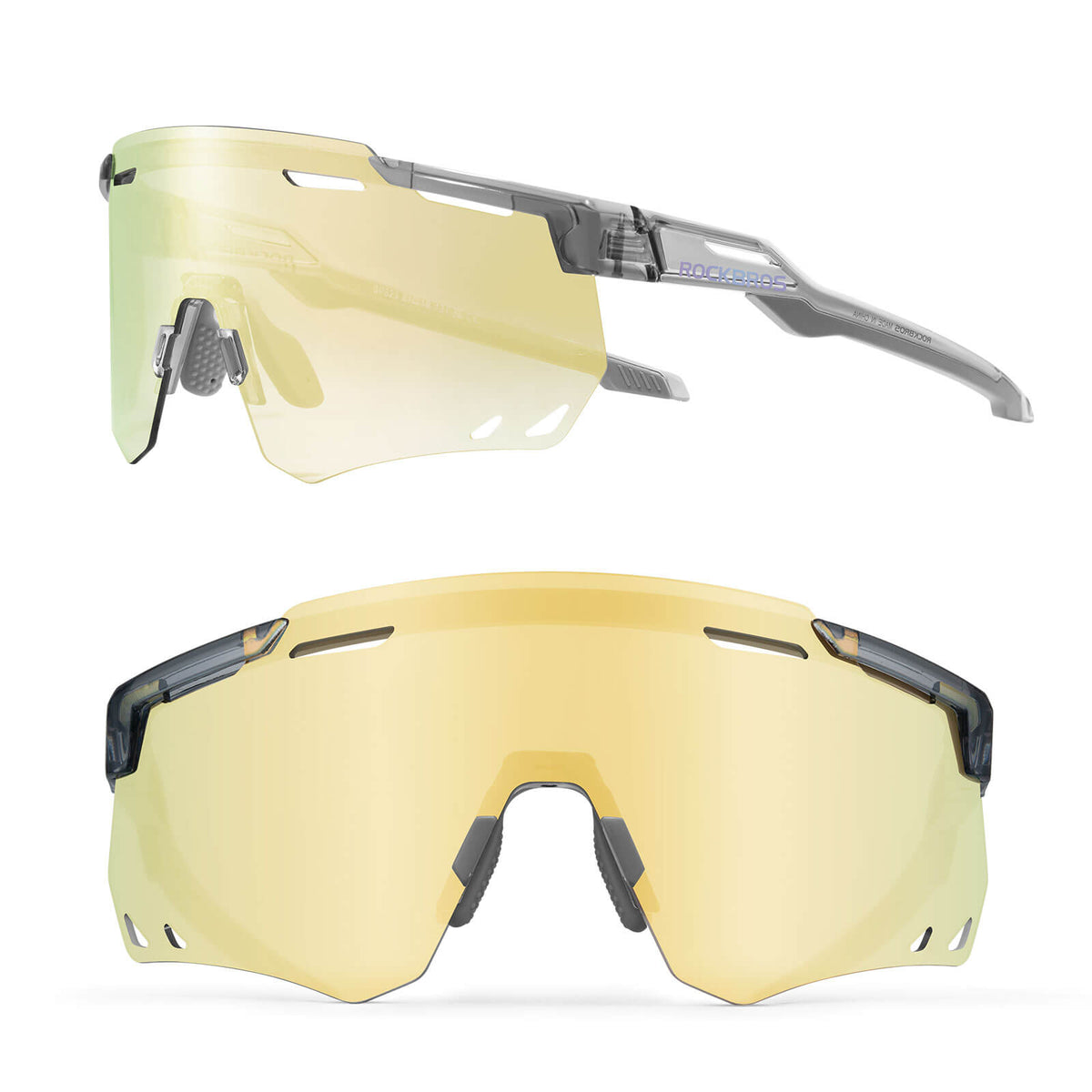 ROCKBROS Gafas de bicicleta ultraligeras y fotocromáticas (UV400)