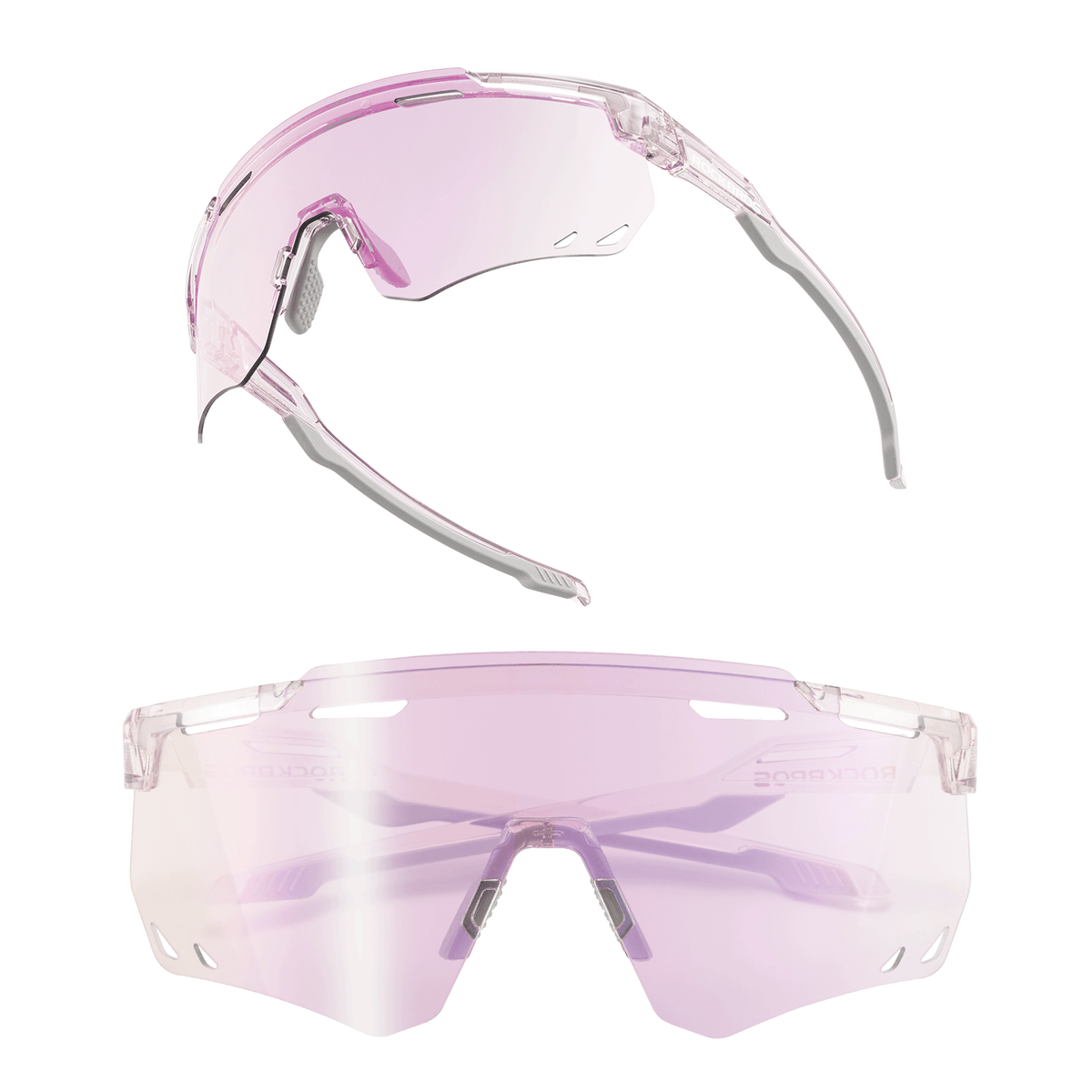 ROCKBROS Gafas de bicicleta ultraligeras y fotocromáticas (UV400)