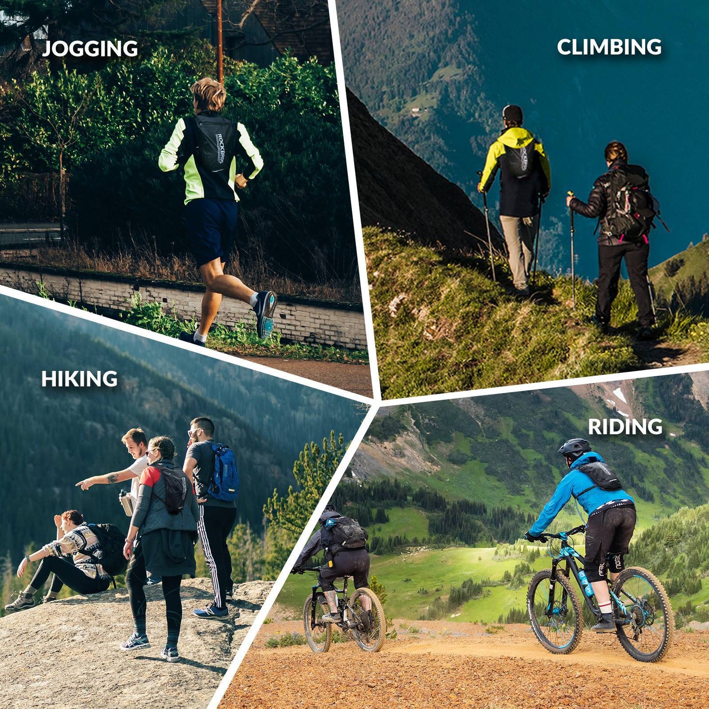 Mochila ultraligera con depósito de hidratación, mochila para bicicleta con sistema de hidratación, 2L, ROCKBROS