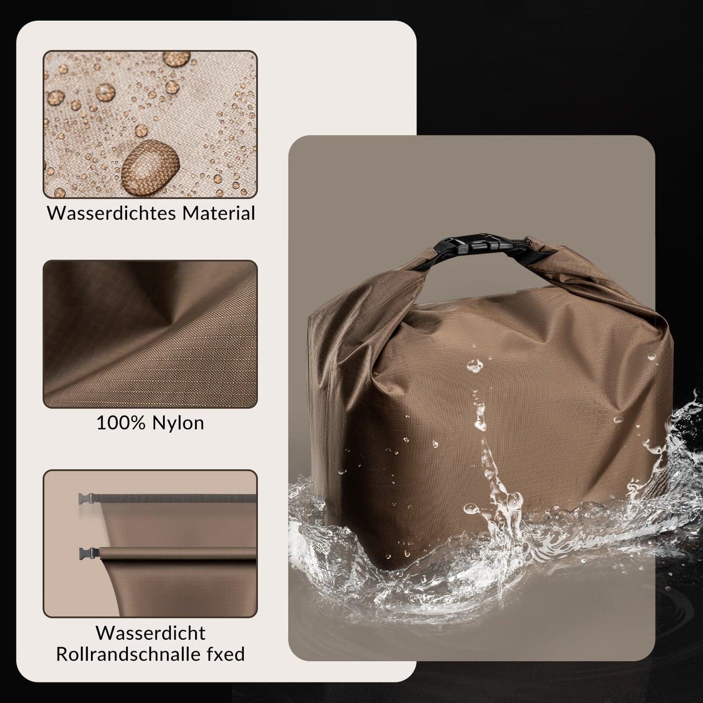 Bolsa de manillar impermeable, cesta de bicicleta desmontable, aprox. 5,5 L, ROCKBROS
