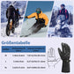 Guantes de esquí de invierno Guantes calefactables recargables Negro ROCKBROS