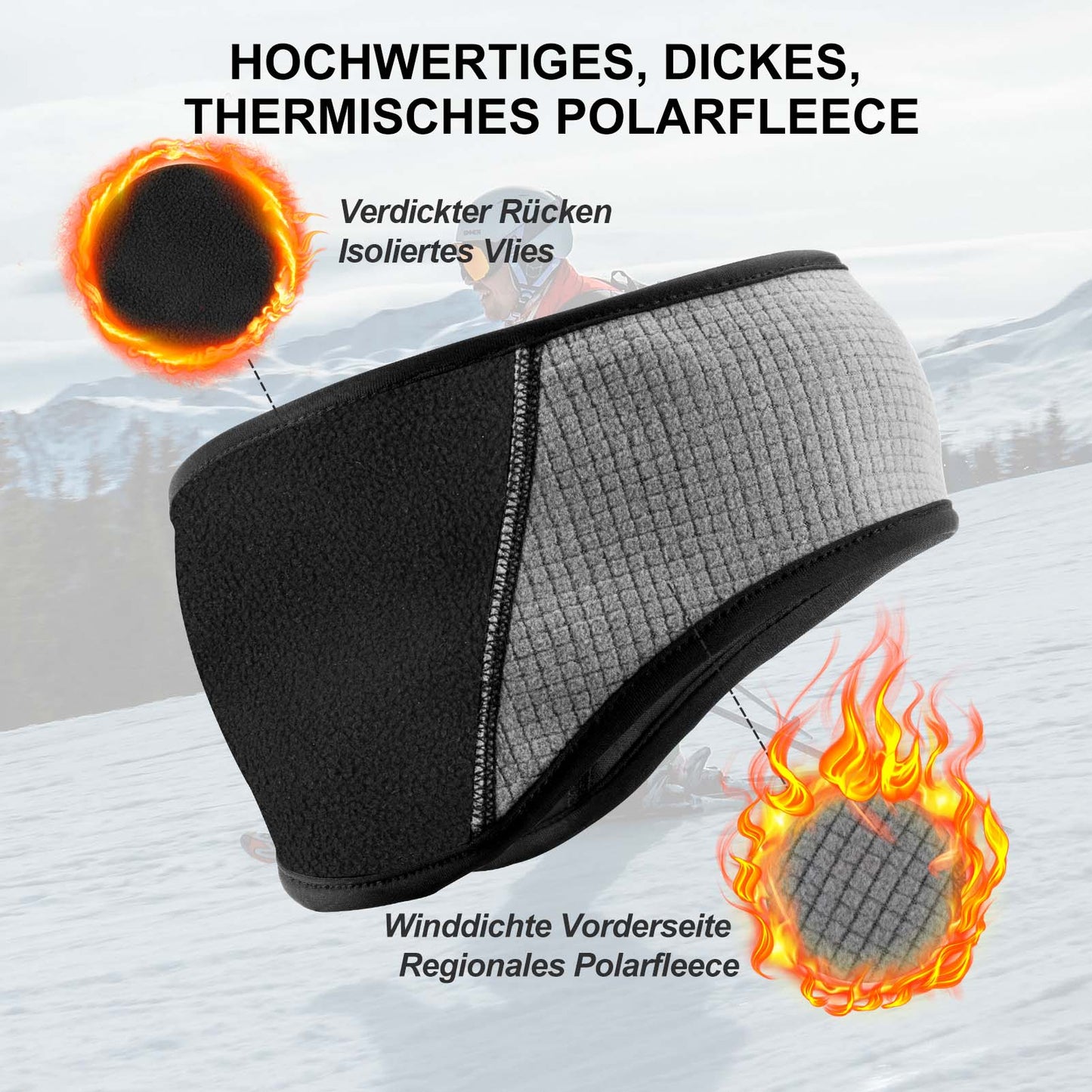 Calentadores de orejas térmicos de ciclismo de invierno para hombres y mujeres ROCKBROS