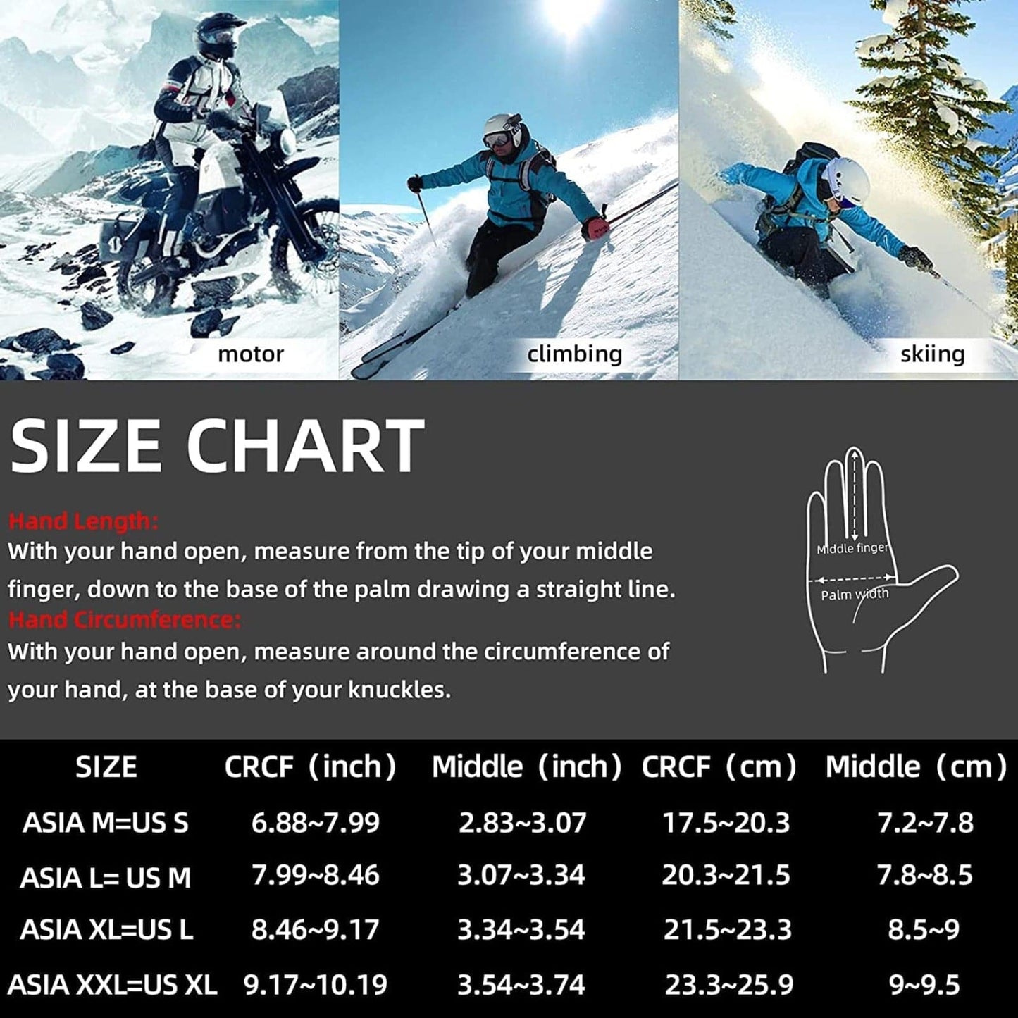 Guantes de ciclismo de invierno para hombre, resistentes al viento, tallas M-2XL, ROCKBROS