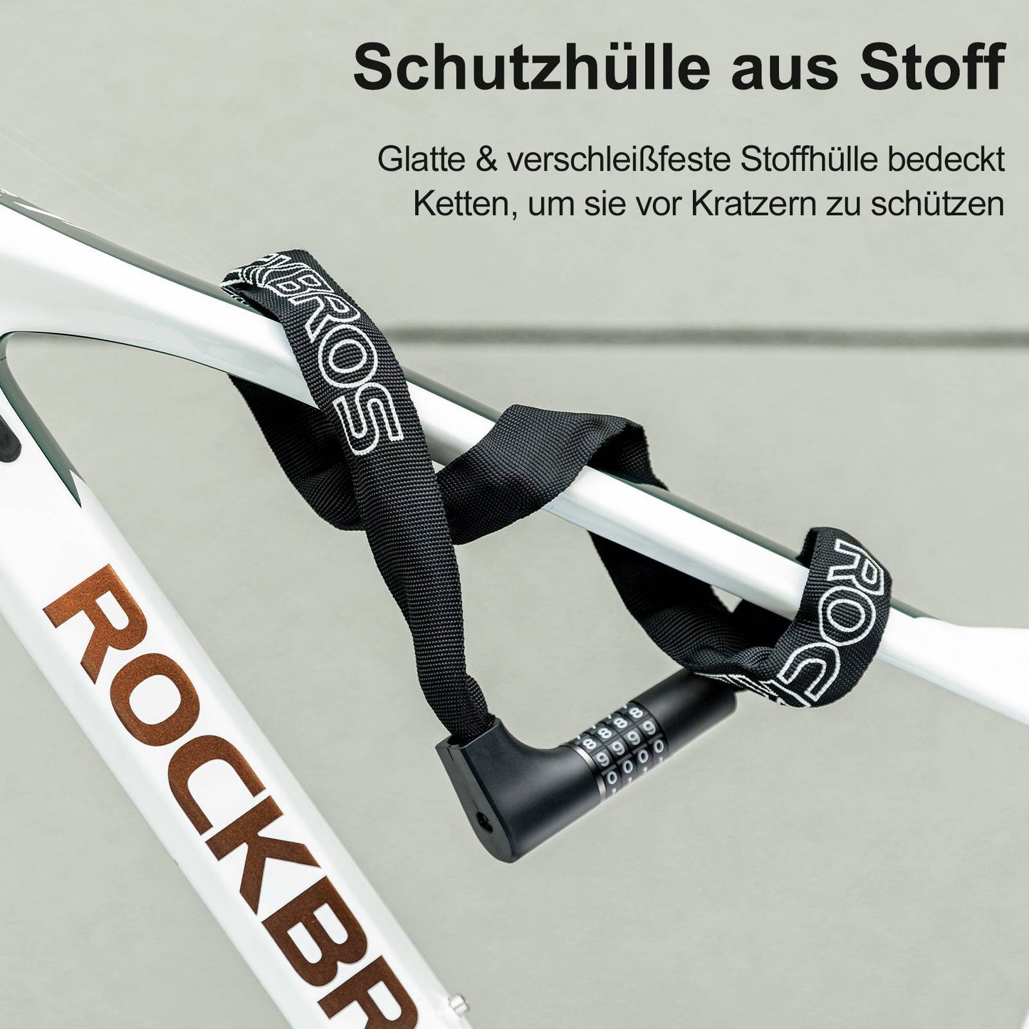 Cerradura de combinación con código de 4 dígitos, 96 cm de largo, ROCKBROS