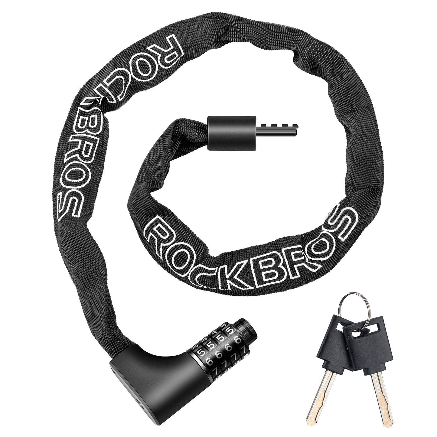 Cerradura de combinación con código de 4 dígitos, 96 cm de largo, ROCKBROS