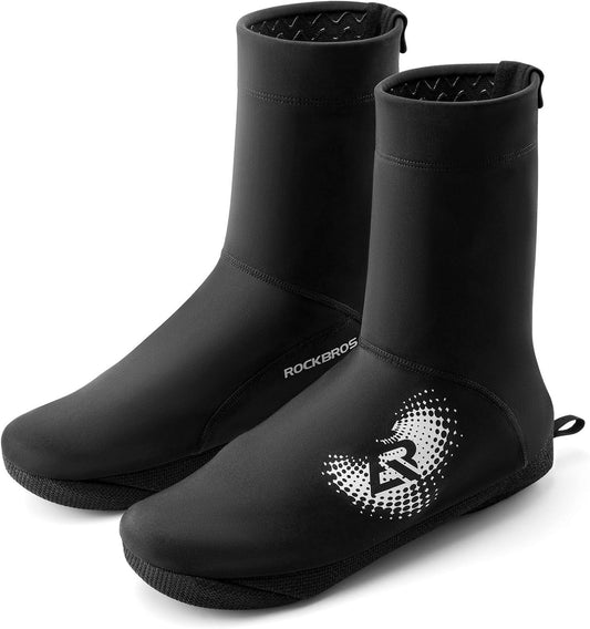 Cubrezapatos de bicicleta ROCKBROS LF1274 cubrezapatos cálidos, repelentes al agua, adecuados para temperaturas de -5 a 10 grados para bicicleta de carretera MTB