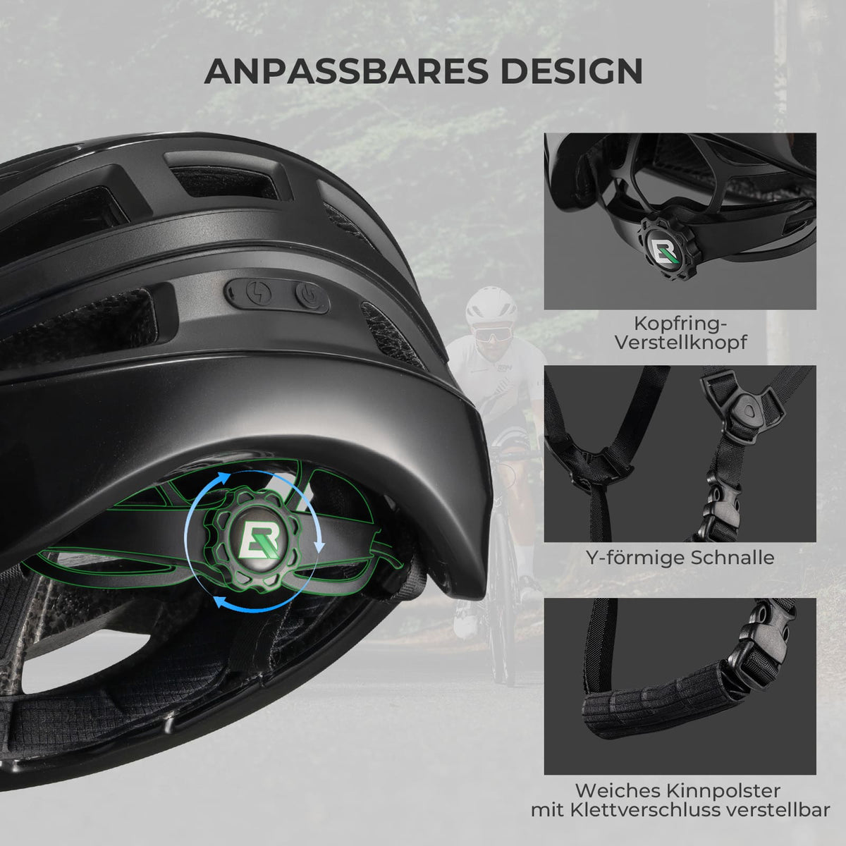 ROCKBROS Casco de Bicicleta Inteligente con Control Remoto y Luz