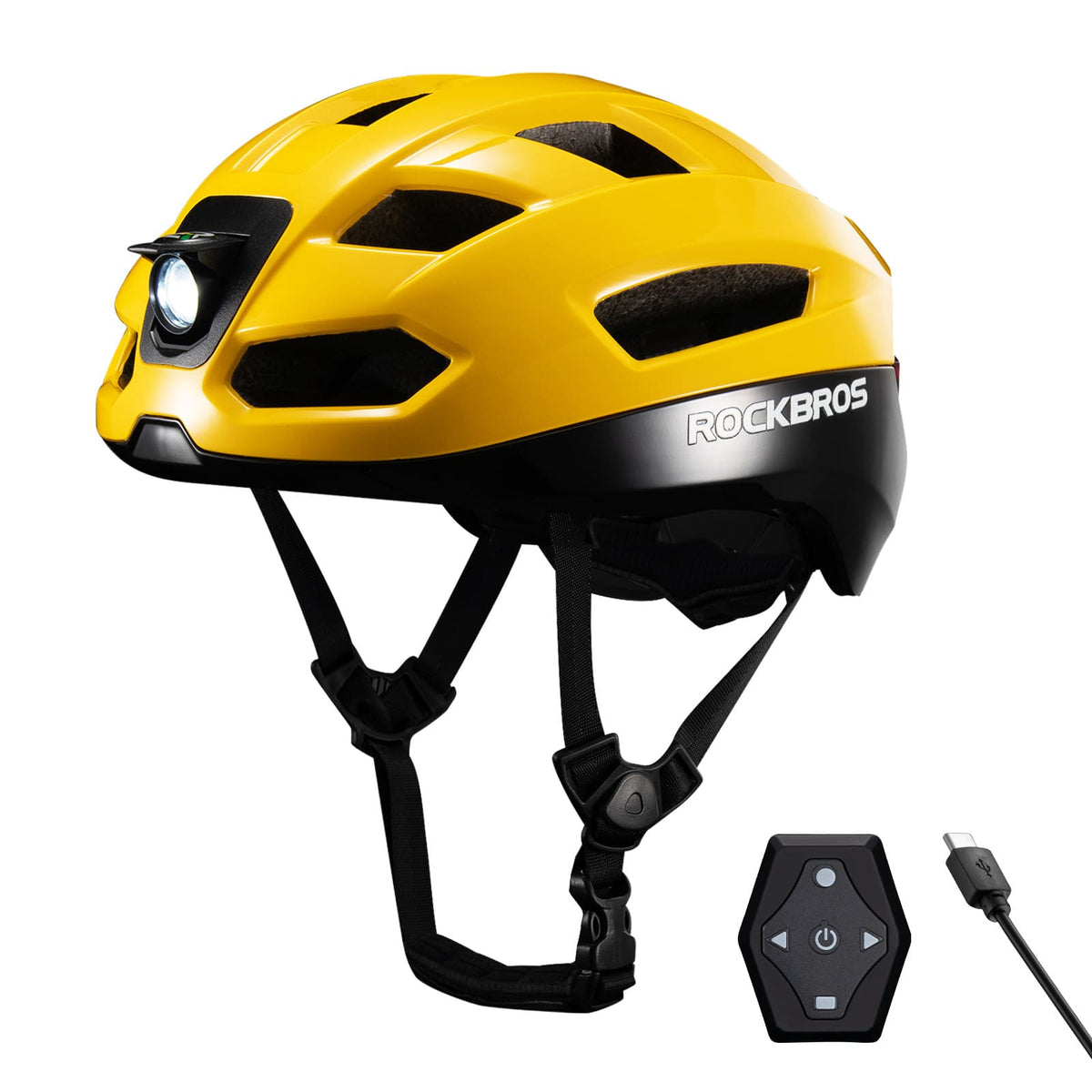 ROCKBROS Casco de Bicicleta Inteligente con Control Remoto y Luz