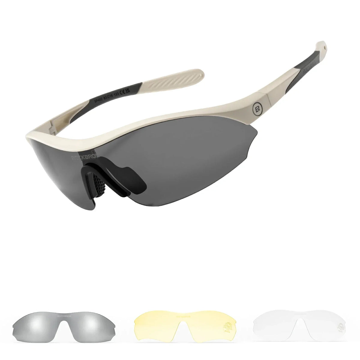 Gafas de sol deportivas ROCKBROS para ciclismo con 3 lentes UV400 intercambiables