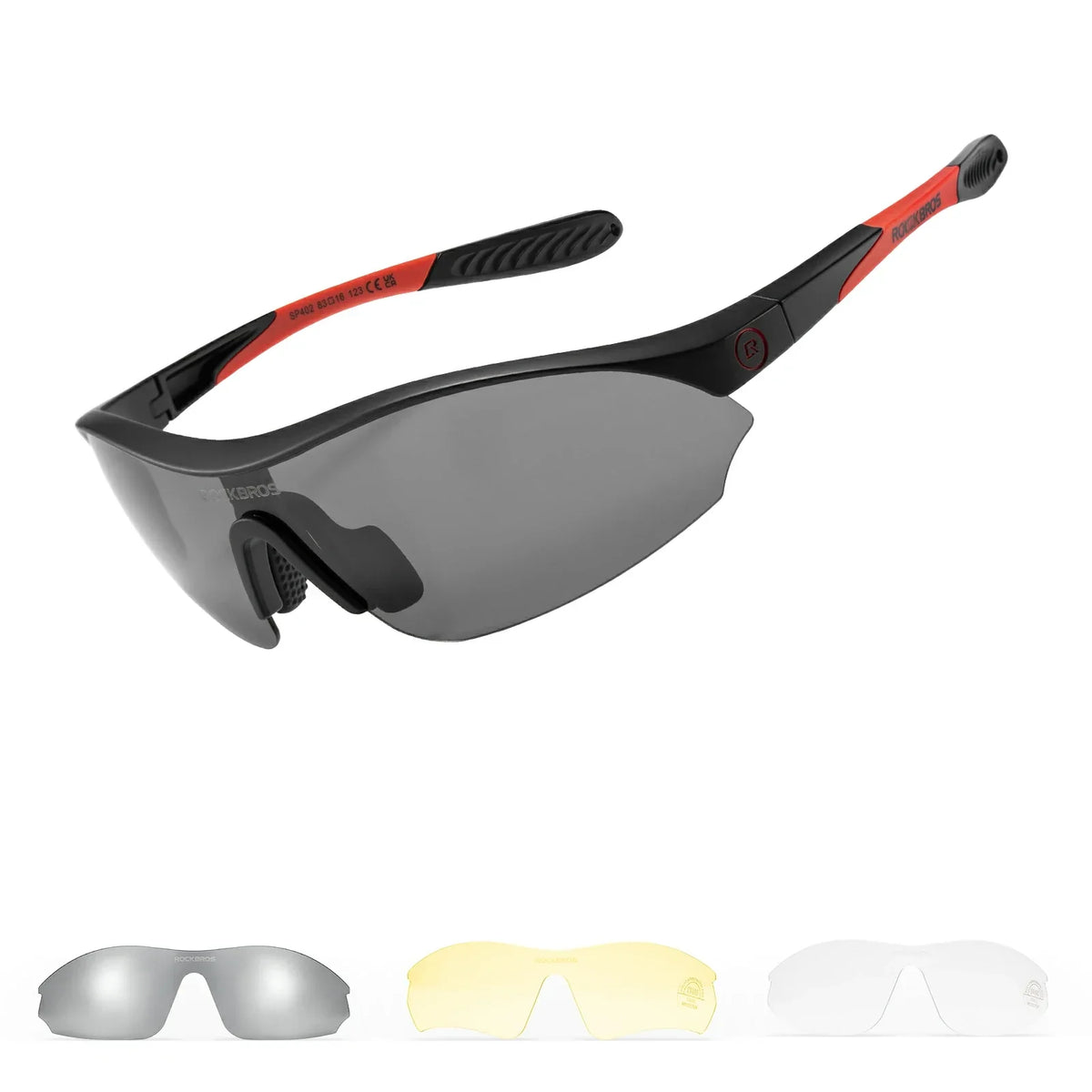 Gafas de sol deportivas ROCKBROS para ciclismo con 3 lentes UV400 intercambiables