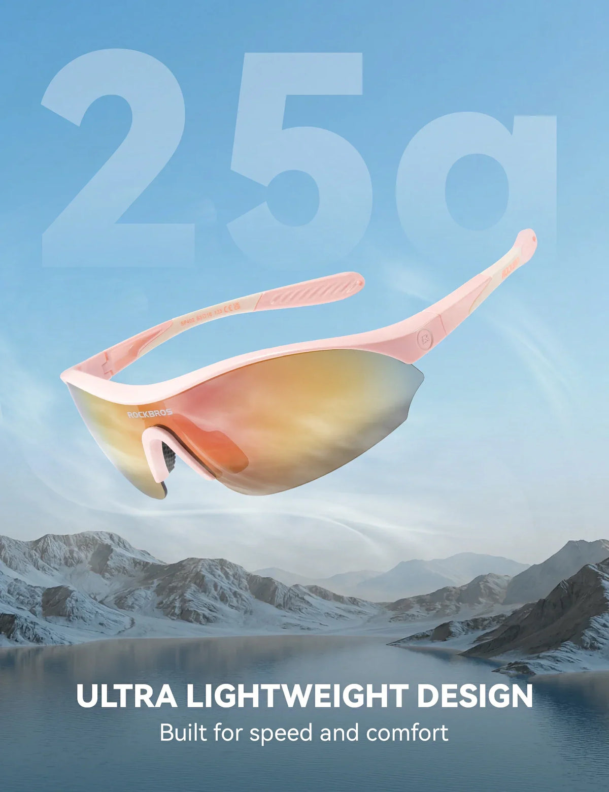 Gafas de sol deportivas ROCKBROS para ciclismo con 3 lentes UV400 intercambiables